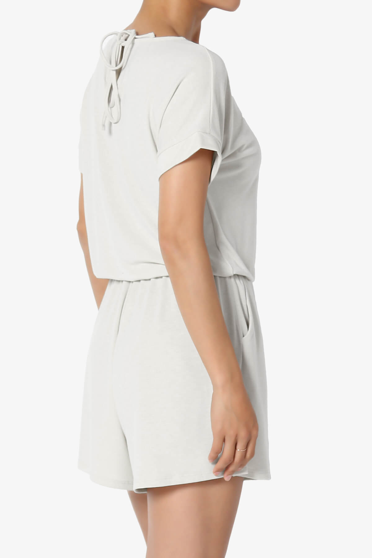 Tina Short Sleeve Jersey Romper BONE_4