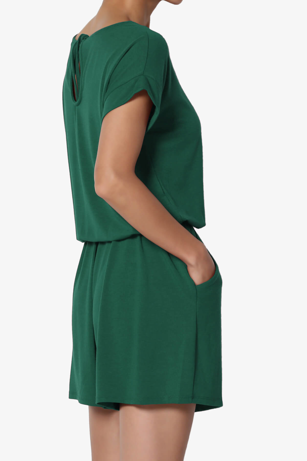 Tina Short Sleeve Jersey Romper PLUS DARK GREEN_4