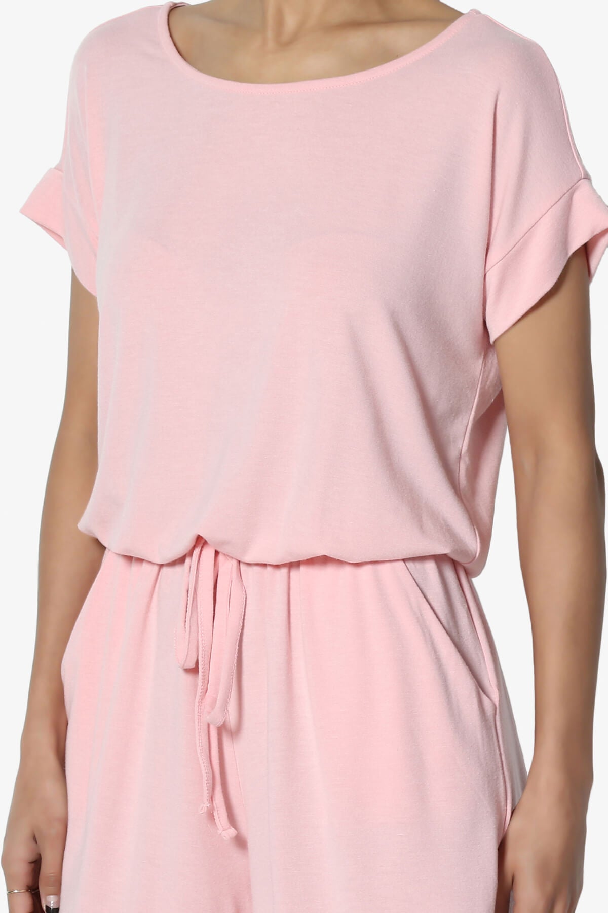 Tina Short Sleeve Jersey Romper DUSTY PINK_5