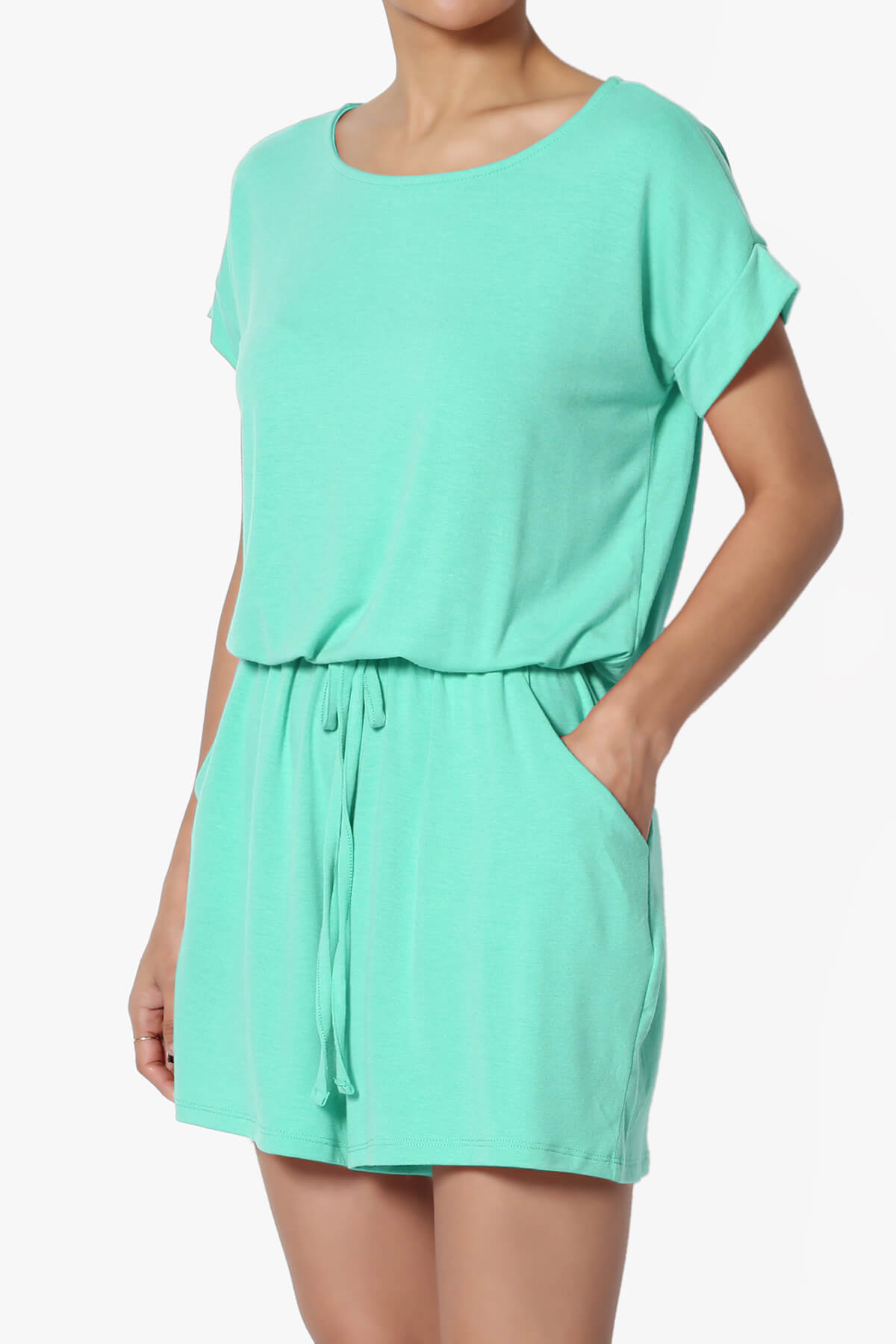 Tina Short Sleeve Jersey Romper MINT_3