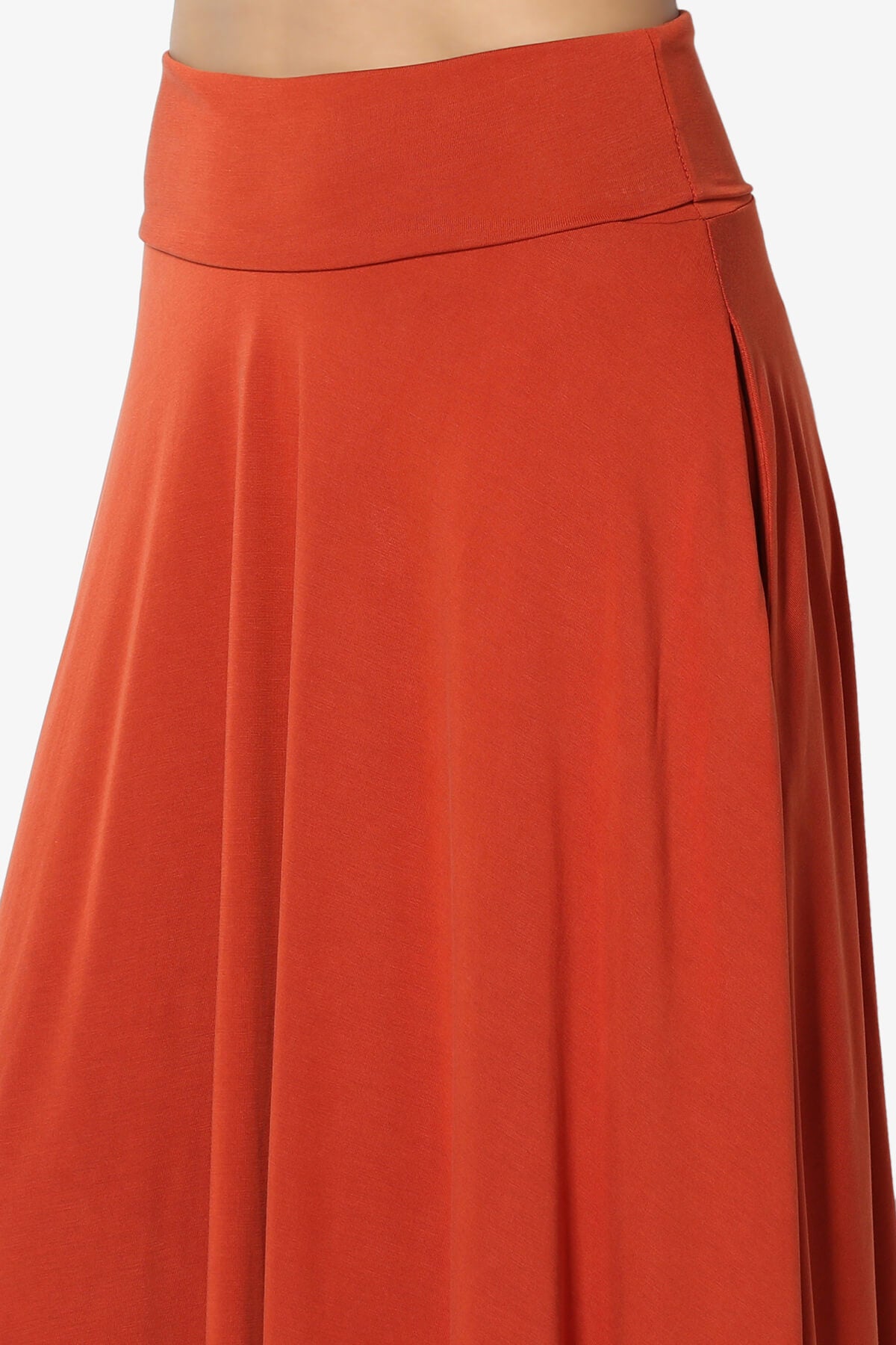 Jubilant Pocket Swing Midi Skirt RUST_5