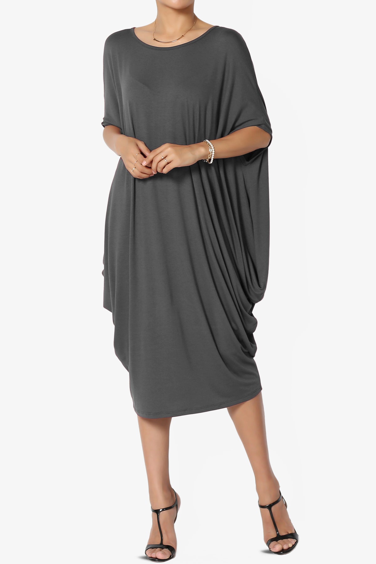 Kandi Loose Batwing Draped Dress