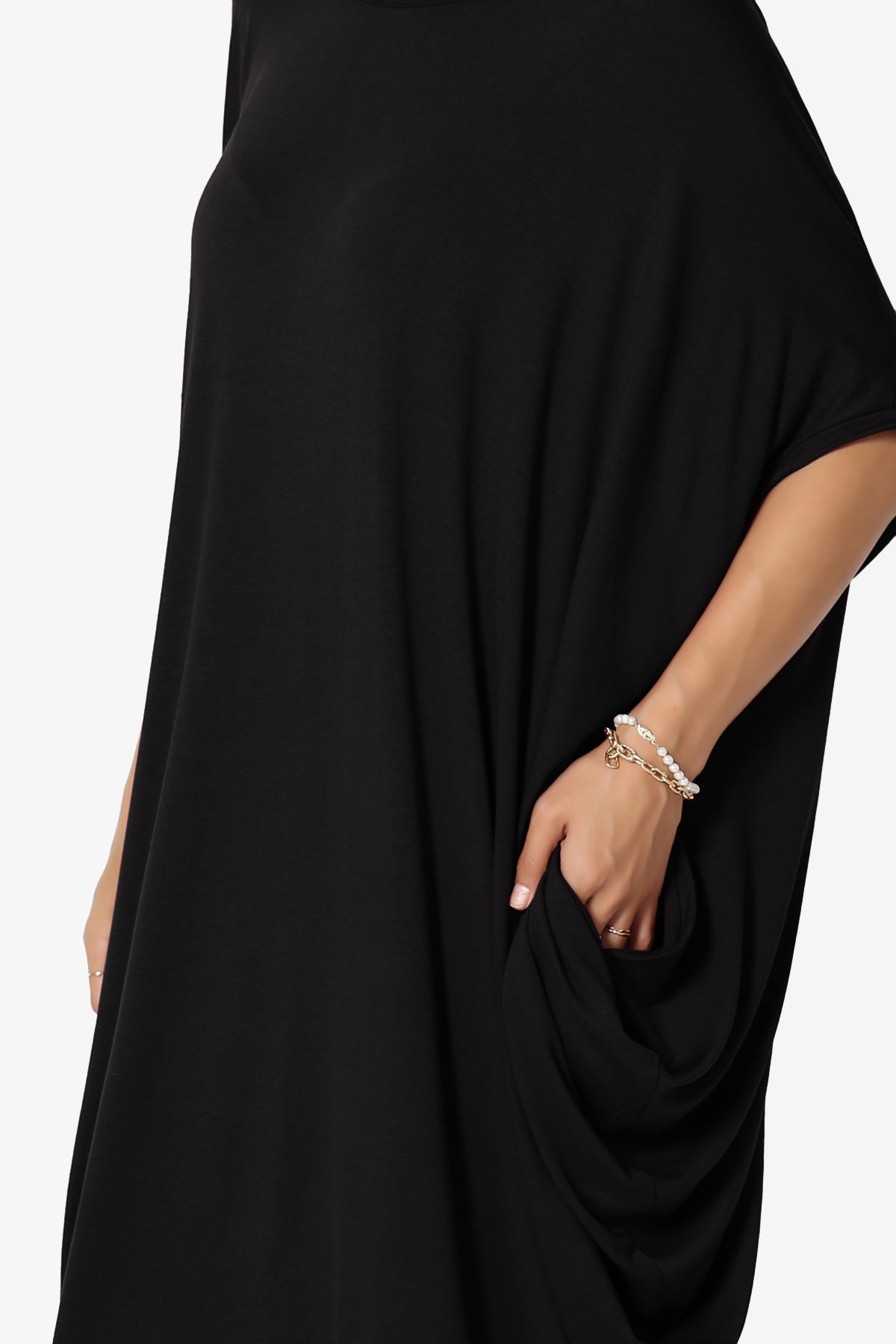 Kandi Loose Batwing Draped Dress