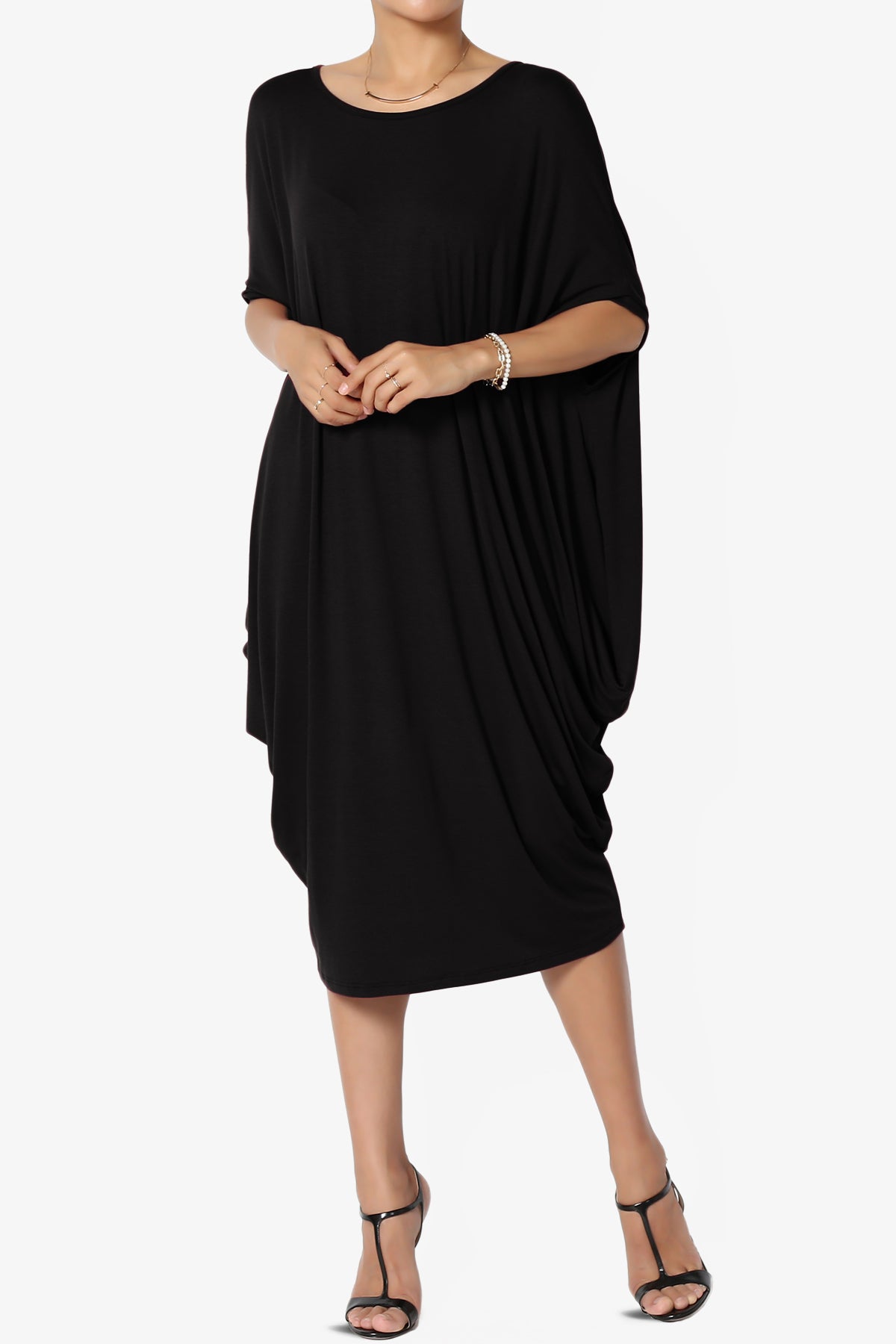 Kandi Loose Batwing Draped Dress
