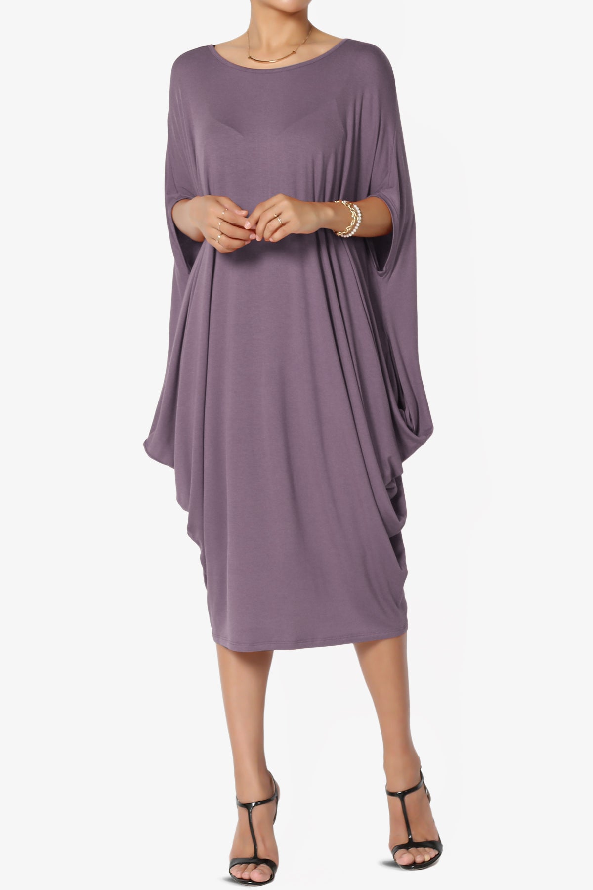 Kandi Loose Batwing Draped Dress