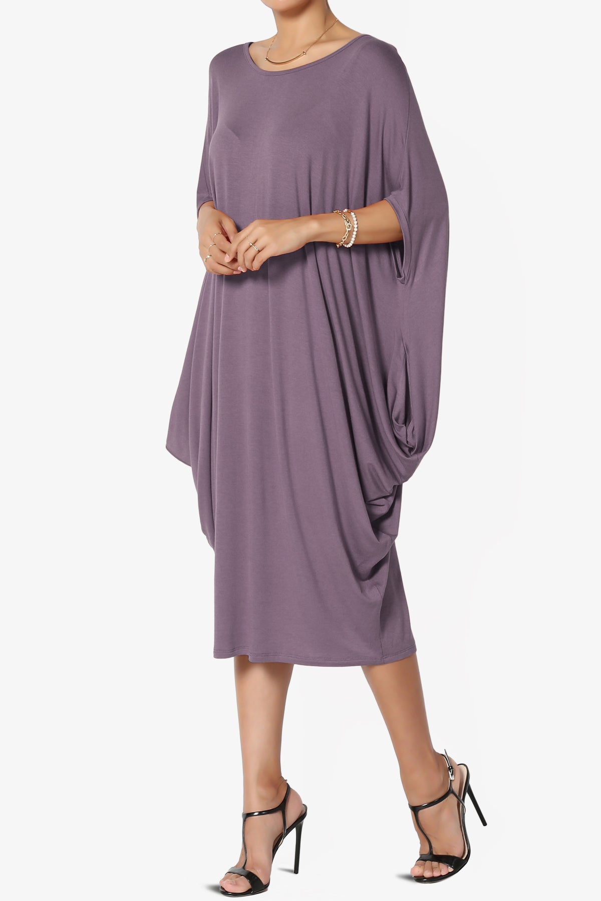 Kandi Loose Batwing Draped Dress