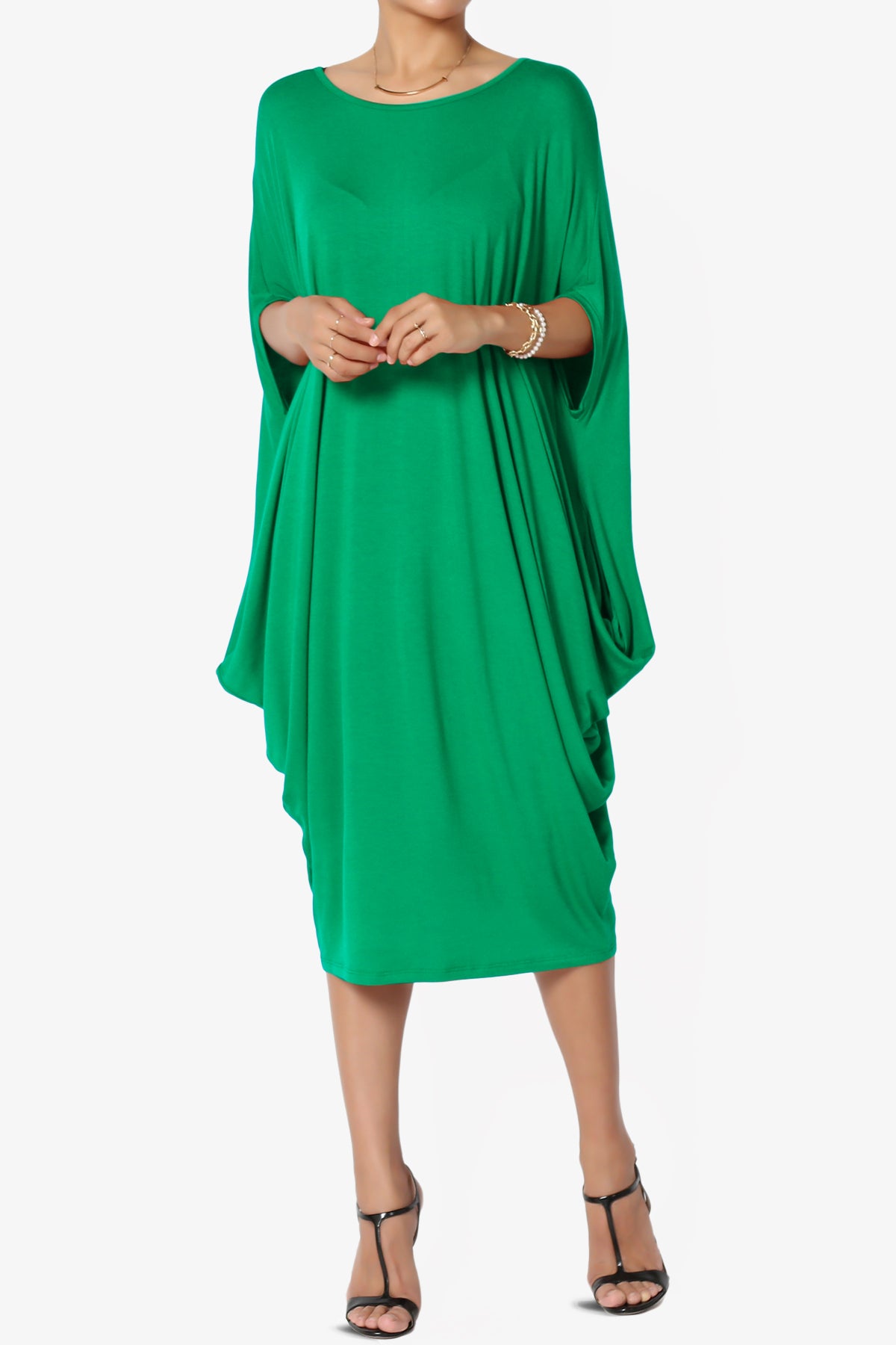 Kandi Loose Batwing Draped Dress