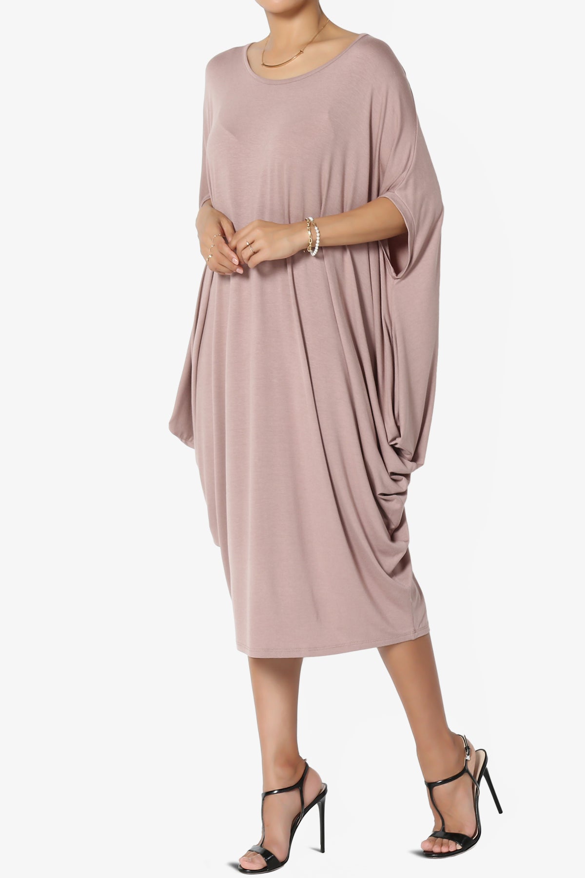 Kandi Loose Batwing Draped Dress