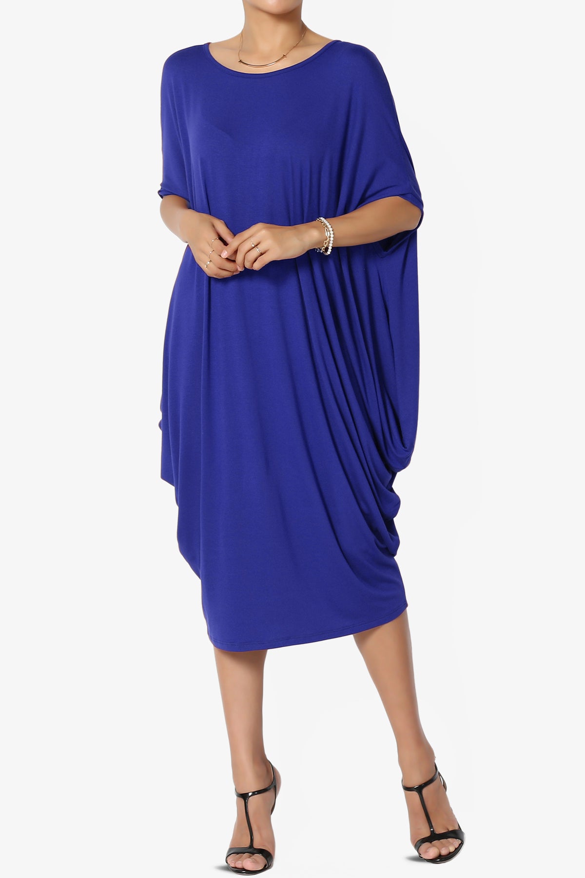 Kandi Loose Batwing Draped Dress
