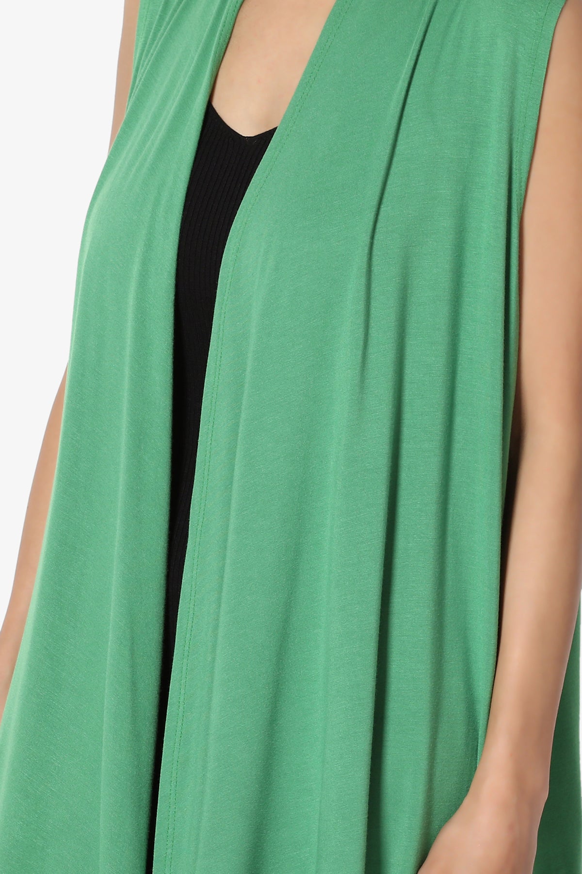 Danna Draped Jersey Vest APPLE GREEN_5