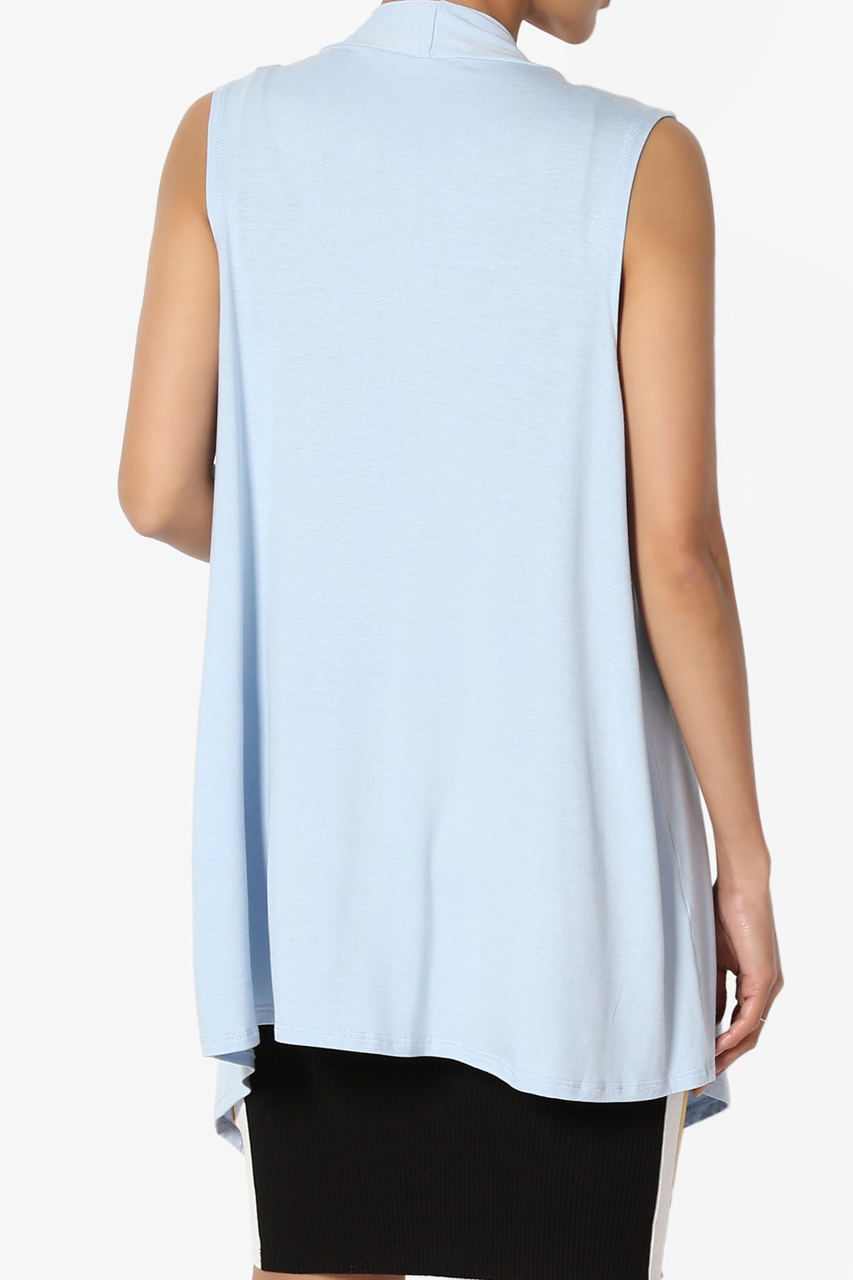 Danna Draped Jersey Vest ASH BLUE_2