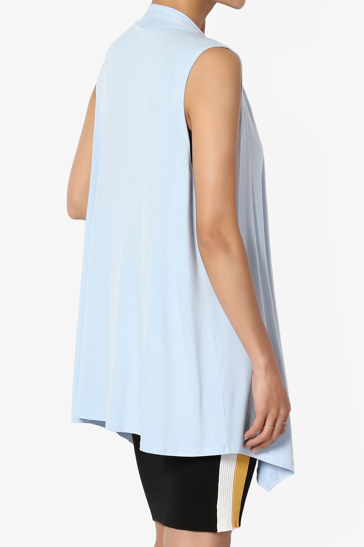 Danna Draped Jersey Vest ASH BLUE_4
