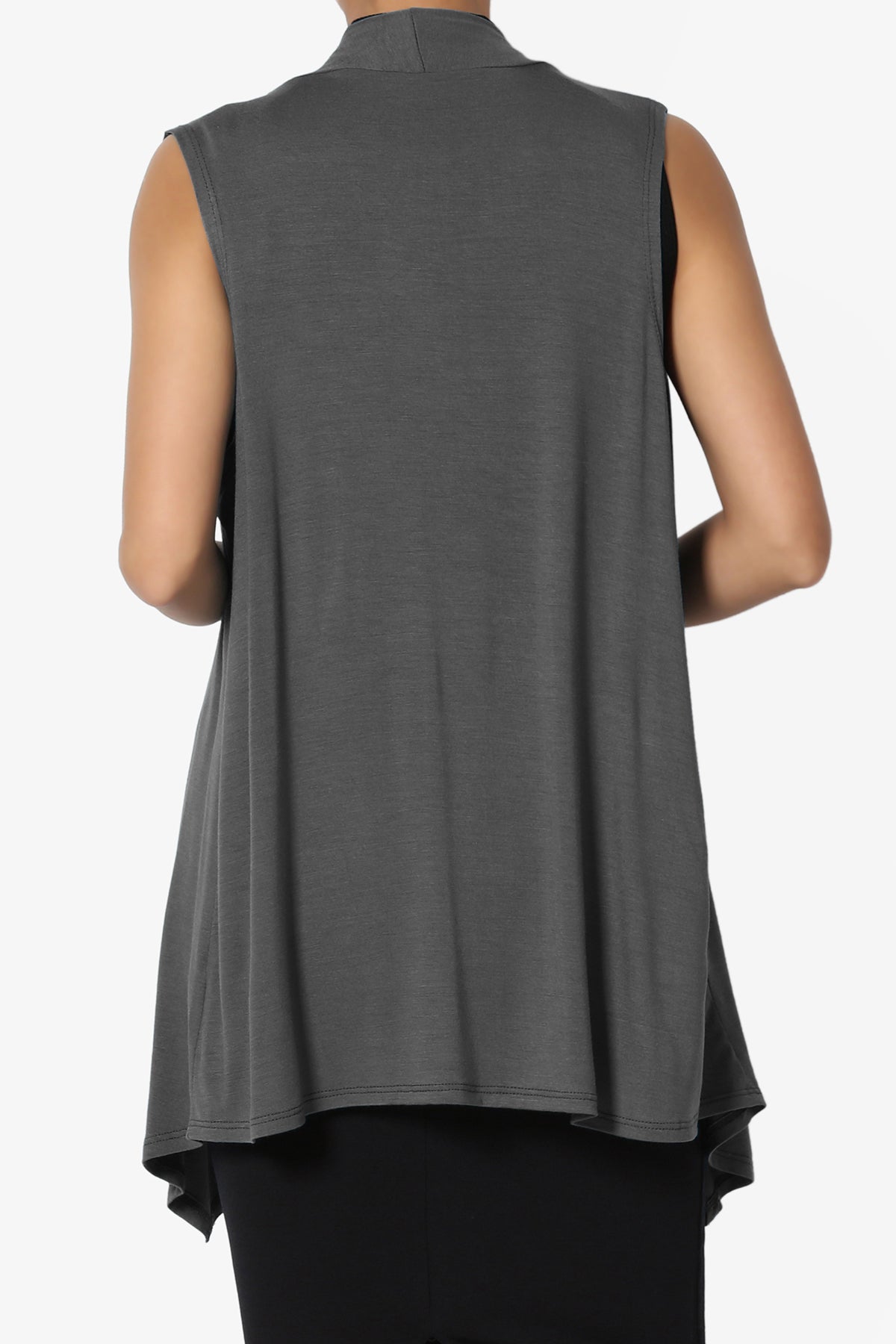 Danna Draped Jersey Vest ASH GREY_2