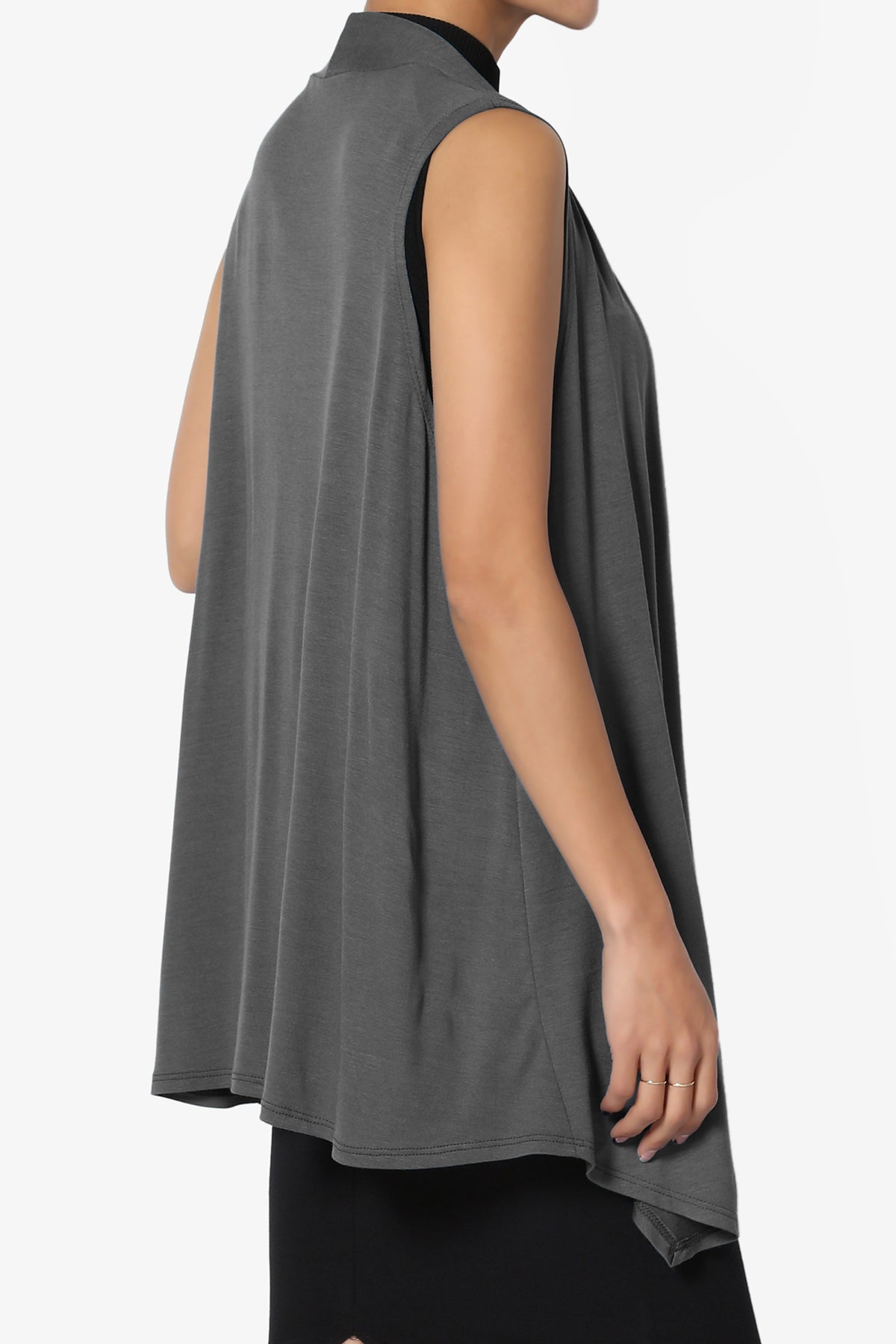 Danna Draped Jersey Vest ASH GREY_4
