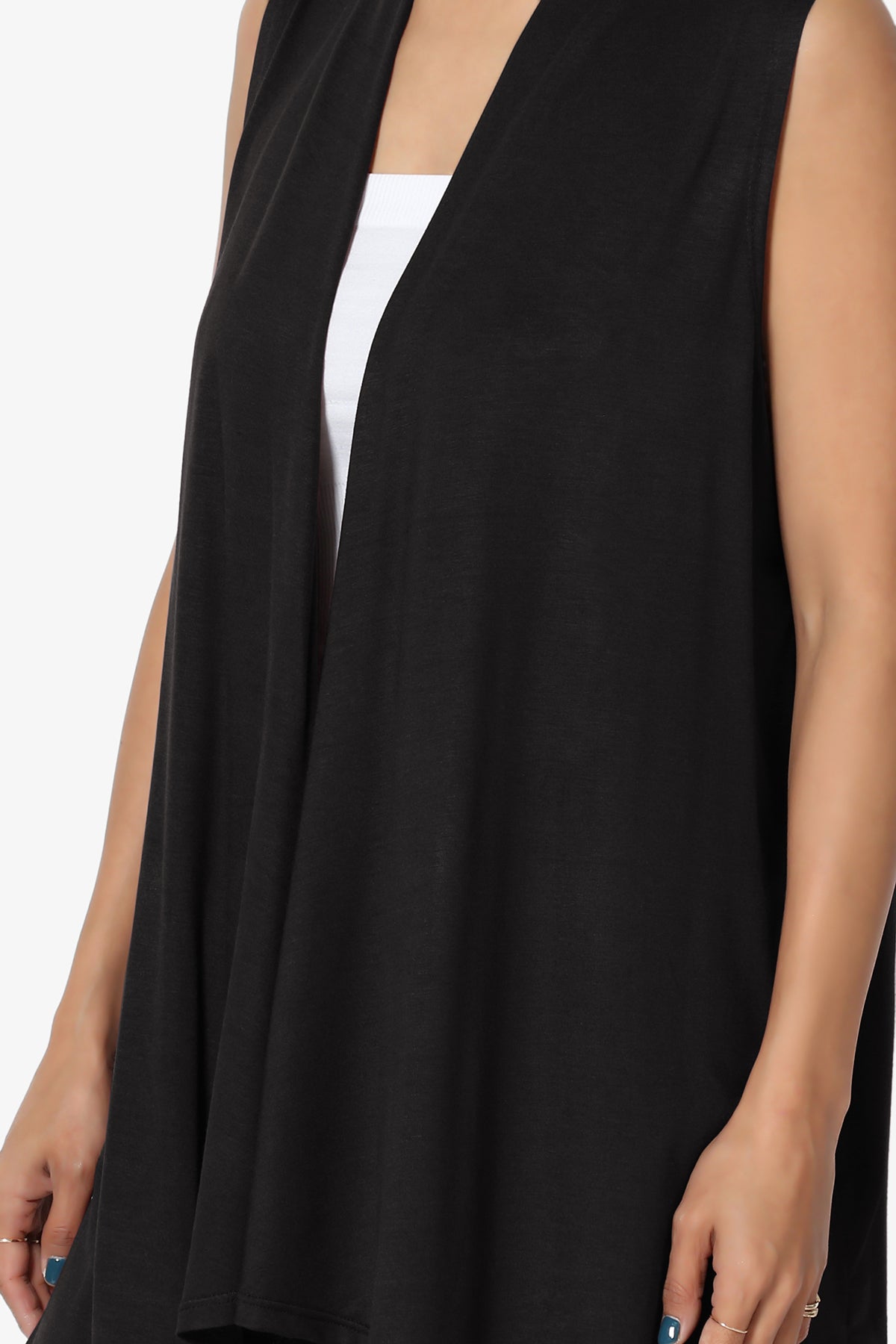 Danna Draped Jersey Vest BLACK_5