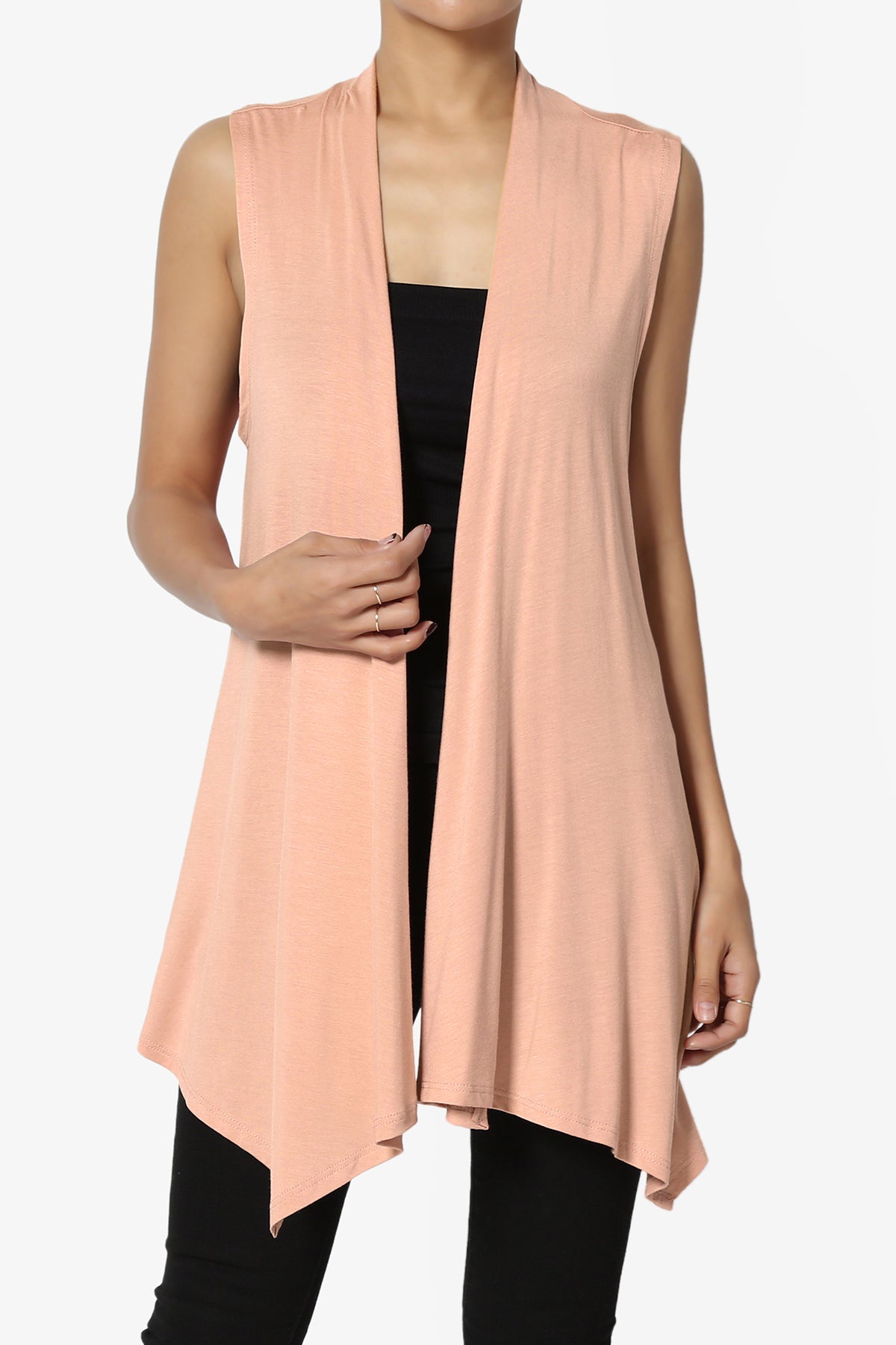 Danna Draped Jersey Vest BLUSH_1