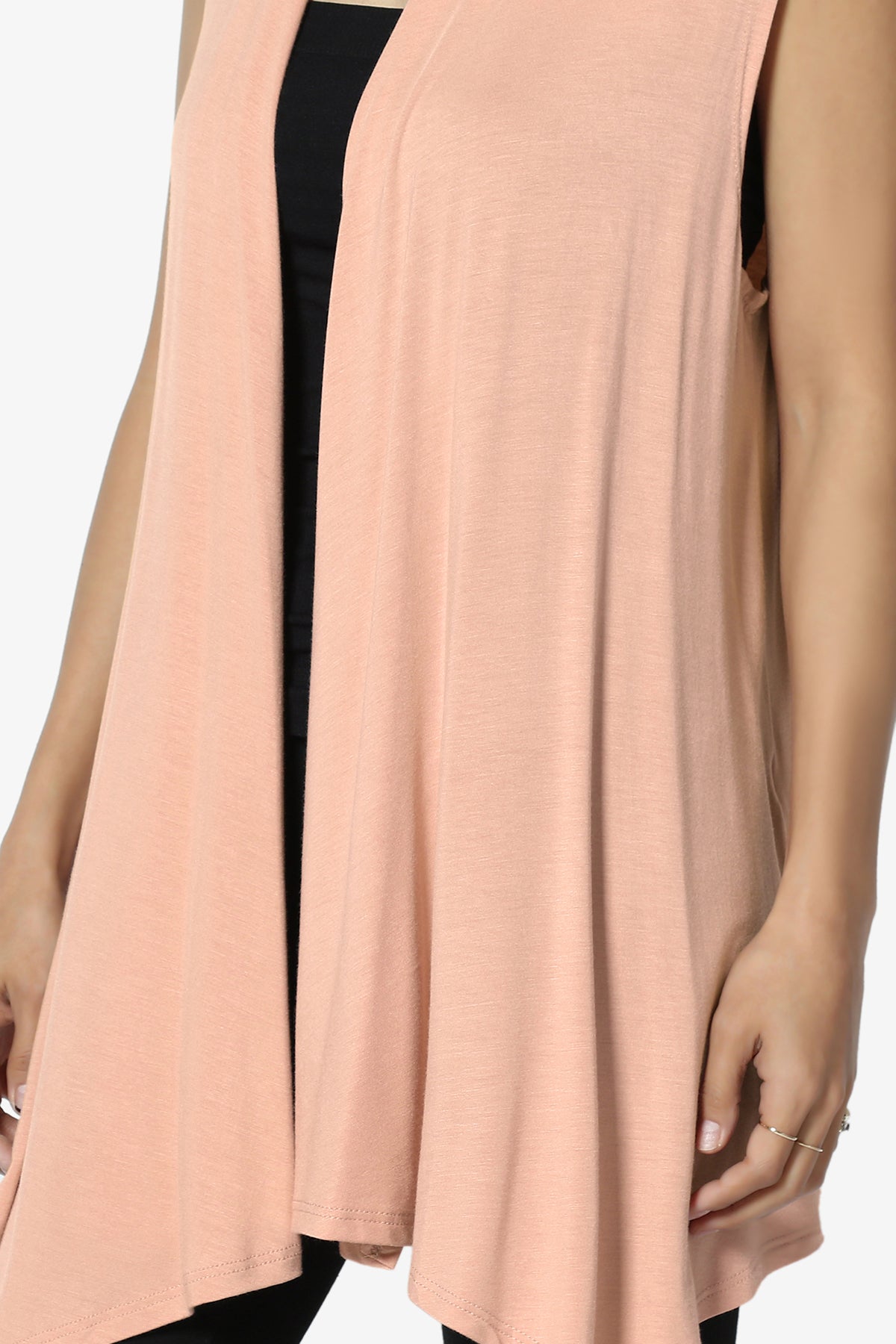 Danna Draped Jersey Vest BLUSH_5