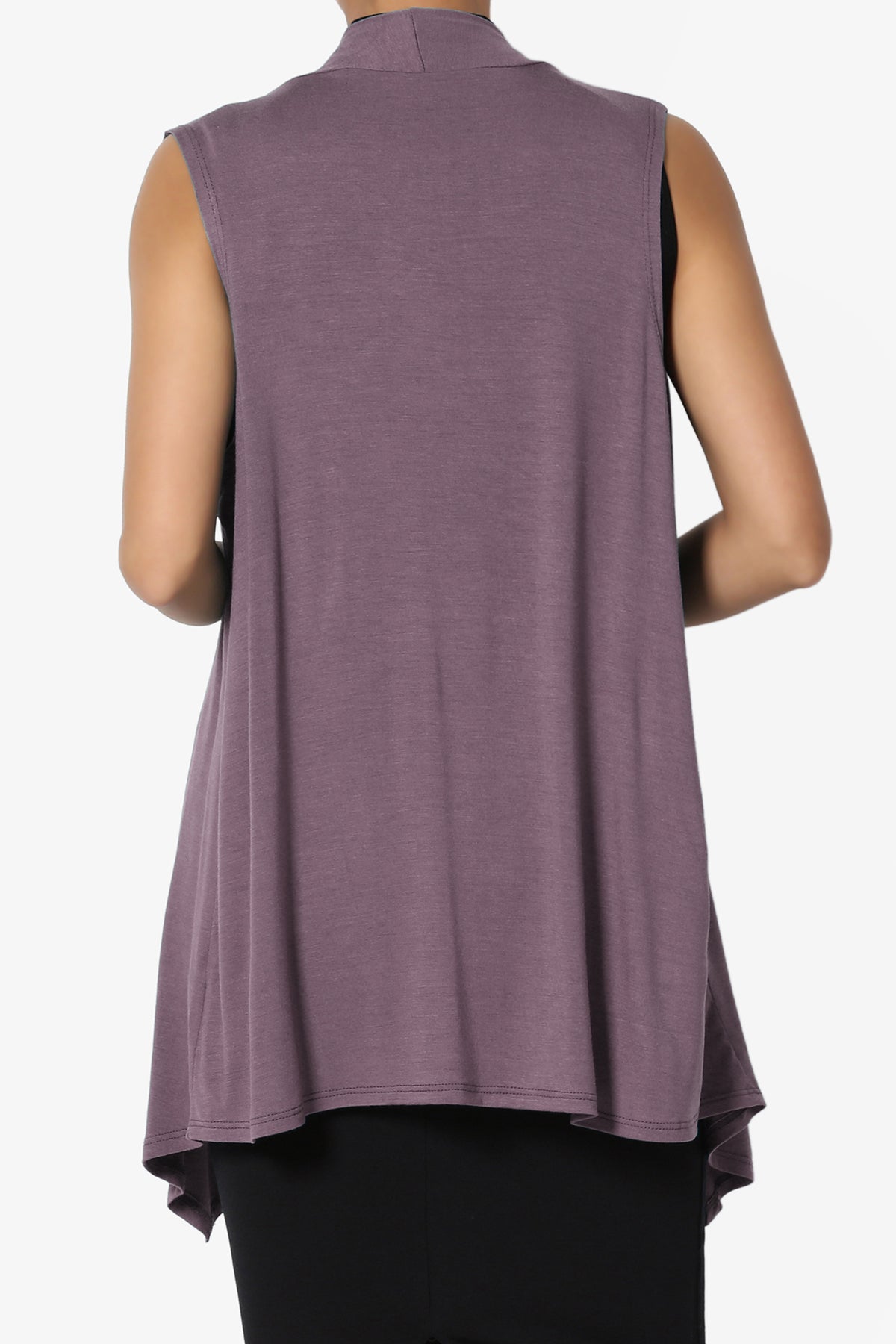 Danna Draped Jersey Vest DUSTY PLUM_2
