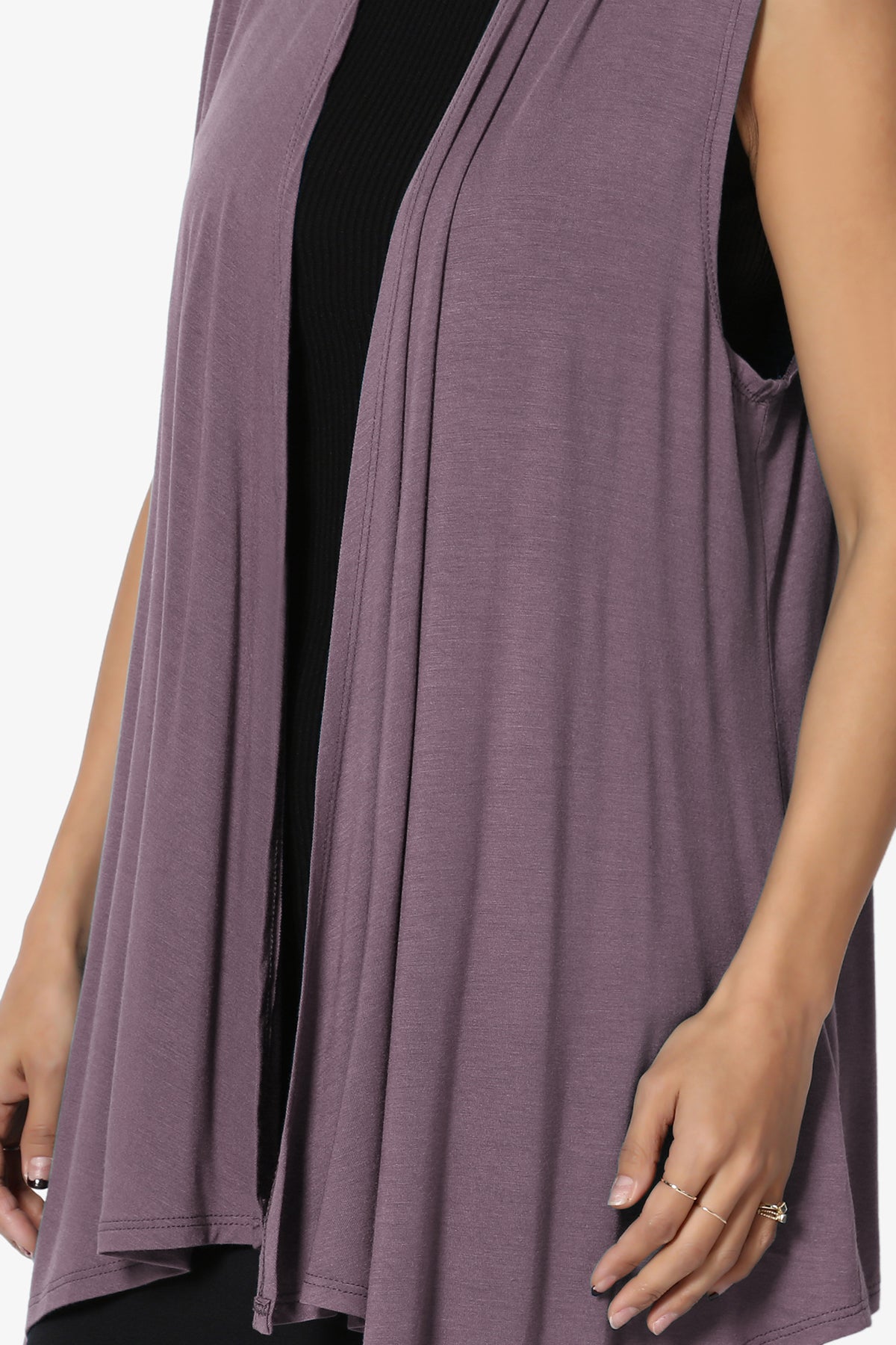 Danna Draped Jersey Vest DUSTY PLUM_5
