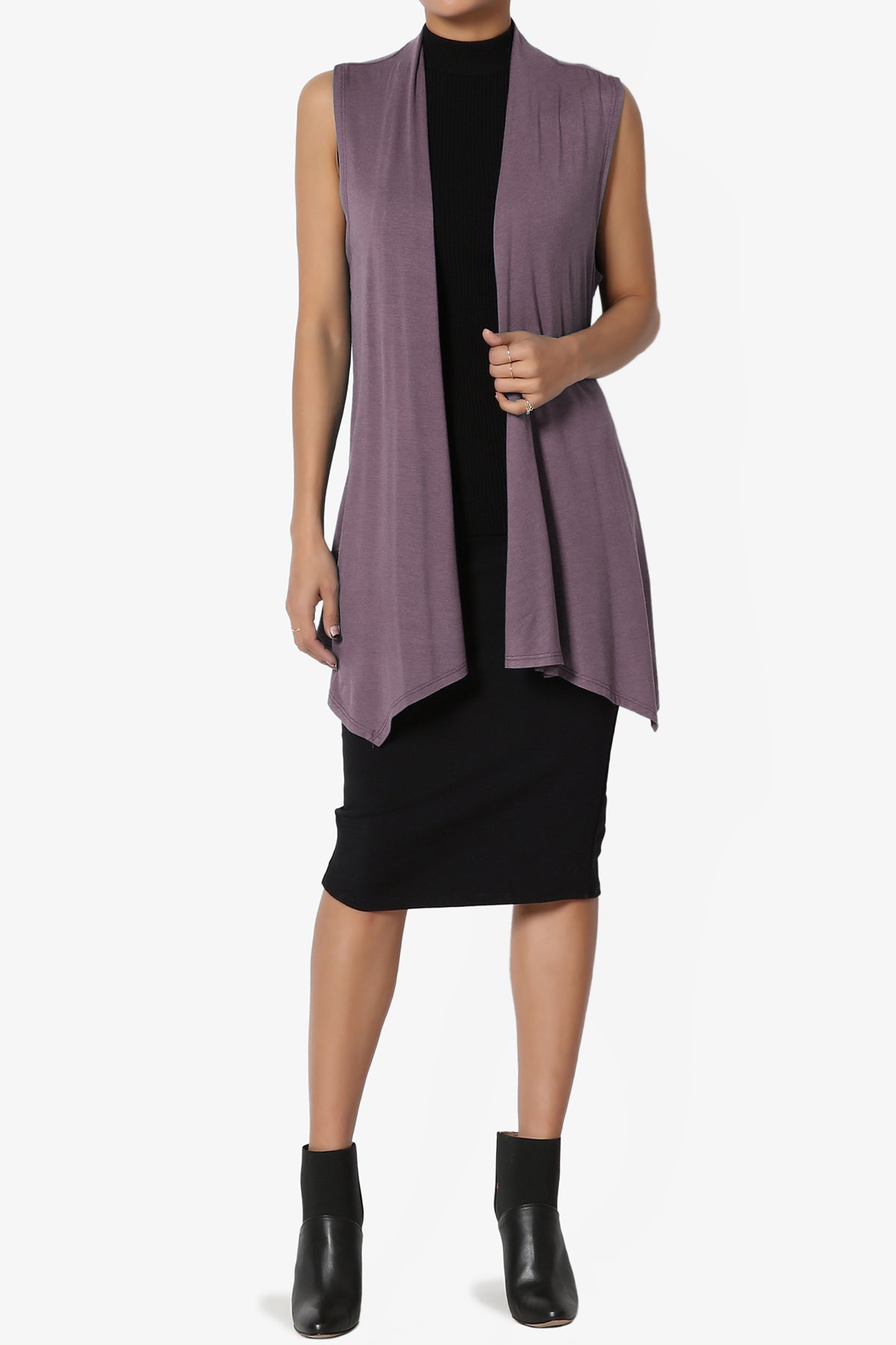 Danna Draped Jersey Vest DUSTY PLUM_6
