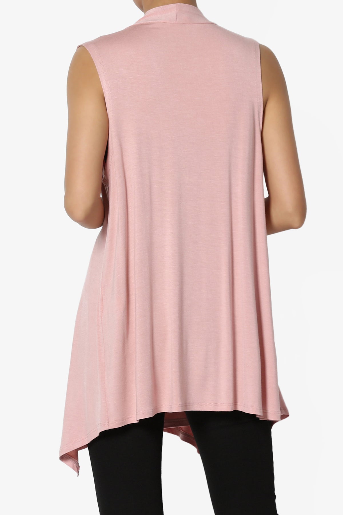 Danna Draped Jersey Vest DUSTY ROSE_2
