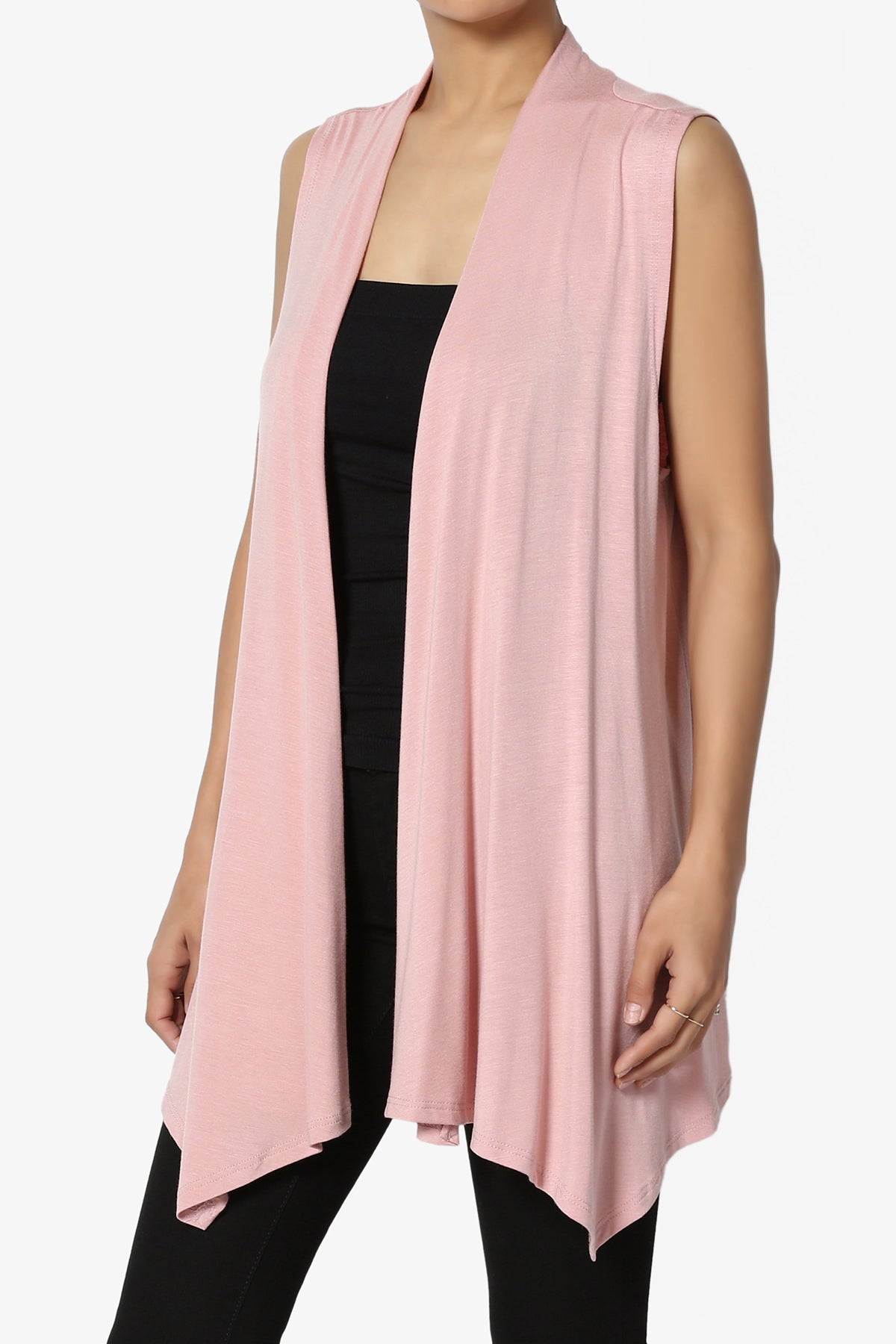 Danna Draped Jersey Vest DUSTY ROSE_3