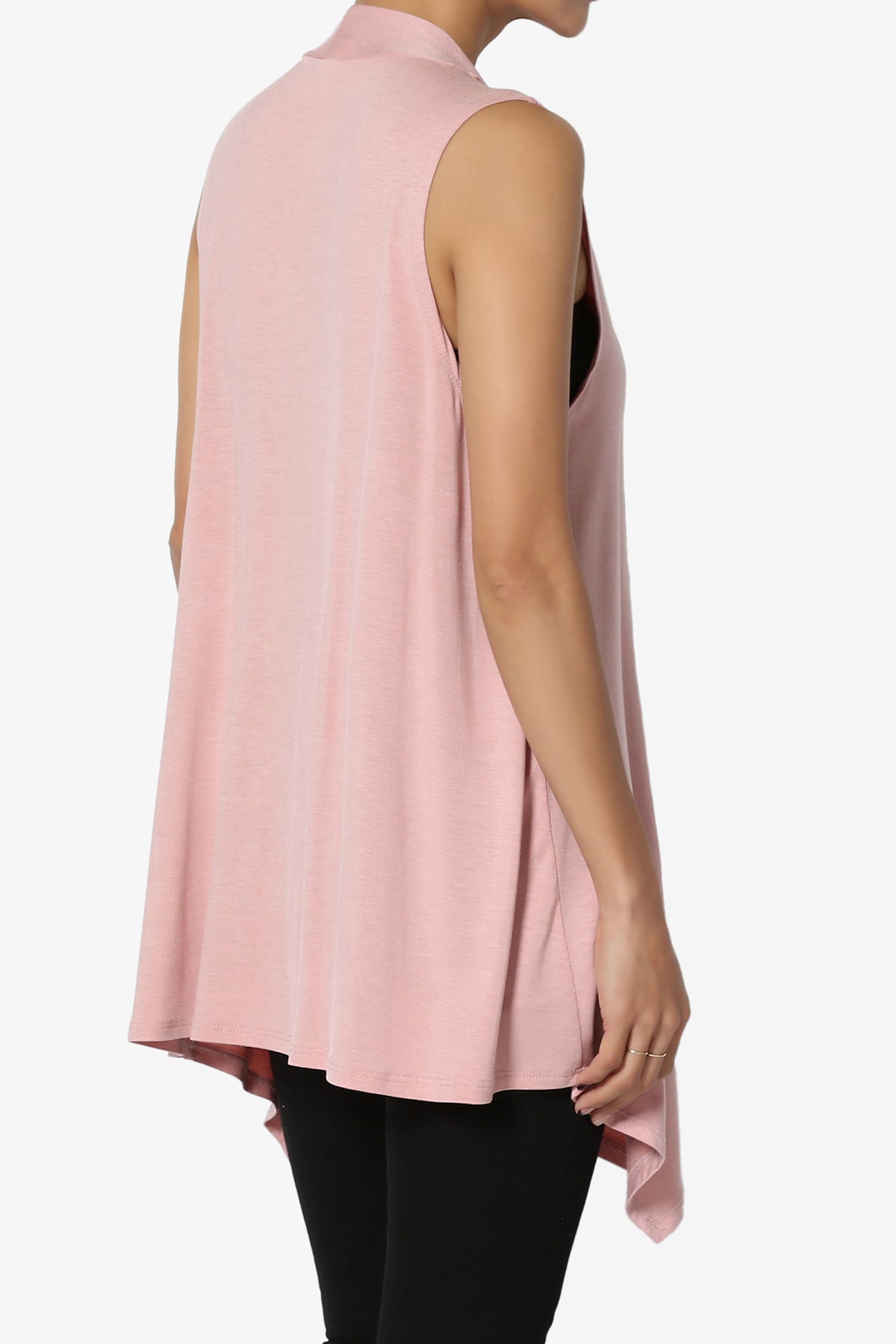 Danna Draped Jersey Vest DUSTY ROSE_4