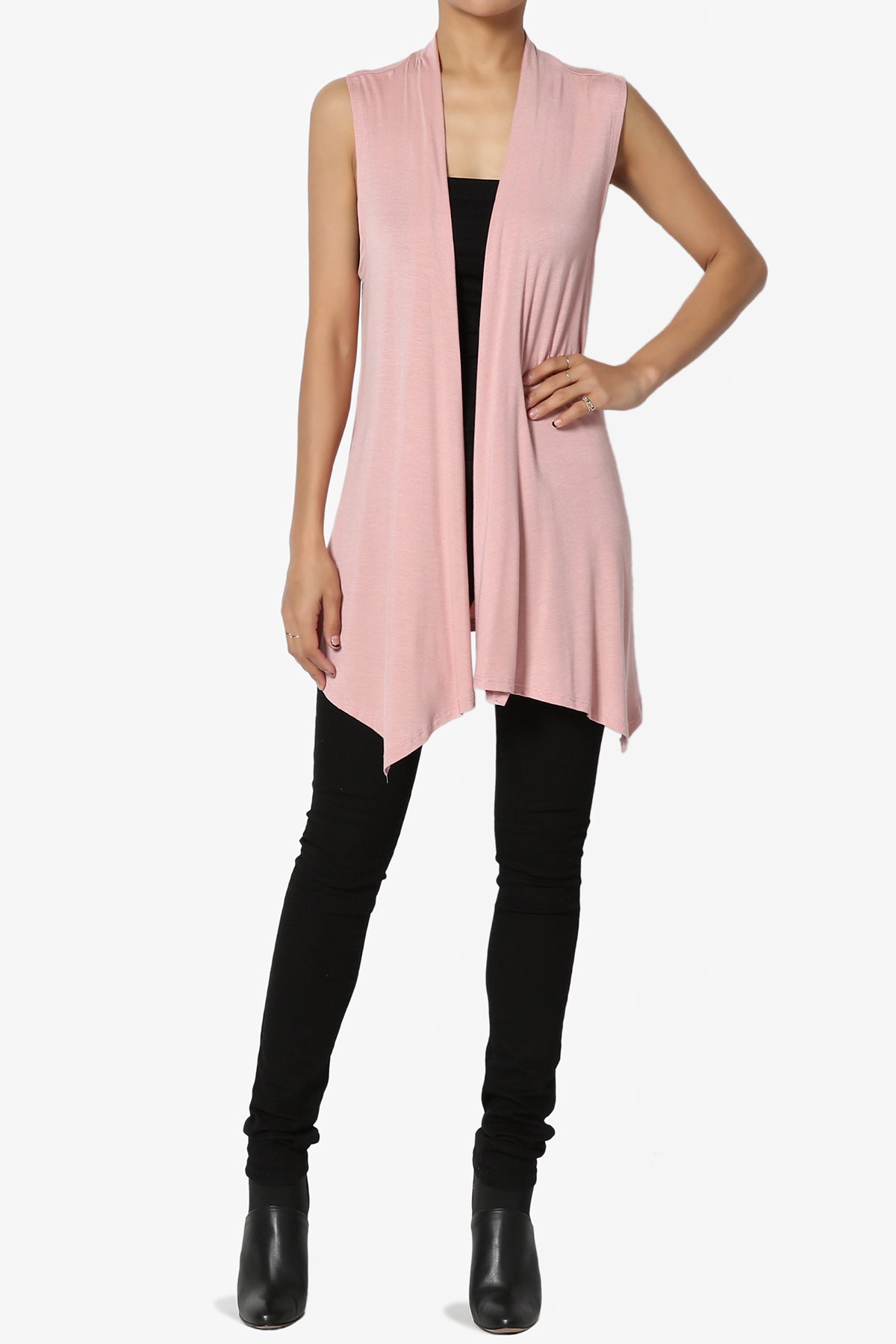 Danna Draped Jersey Vest DUSTY ROSE_6