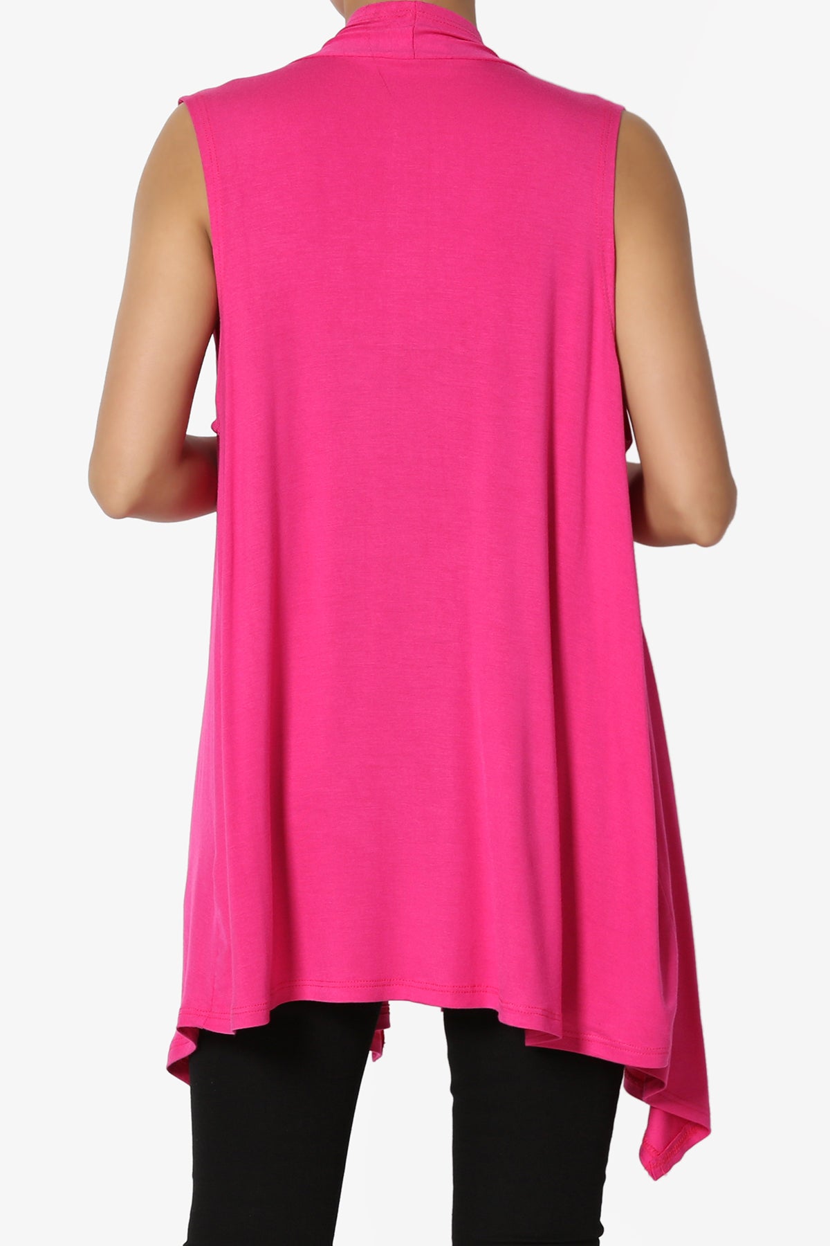 Danna Draped Jersey Vest FUCHSIA_2