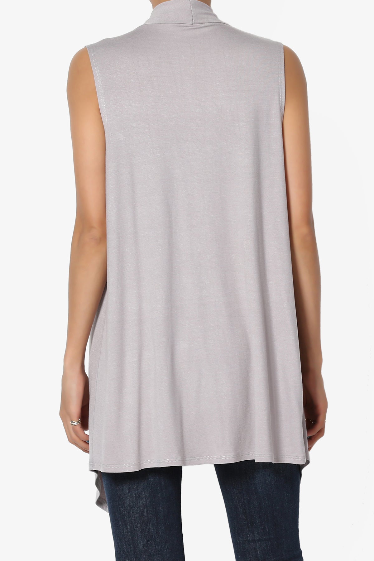 Danna Draped Jersey Vest GREY_2