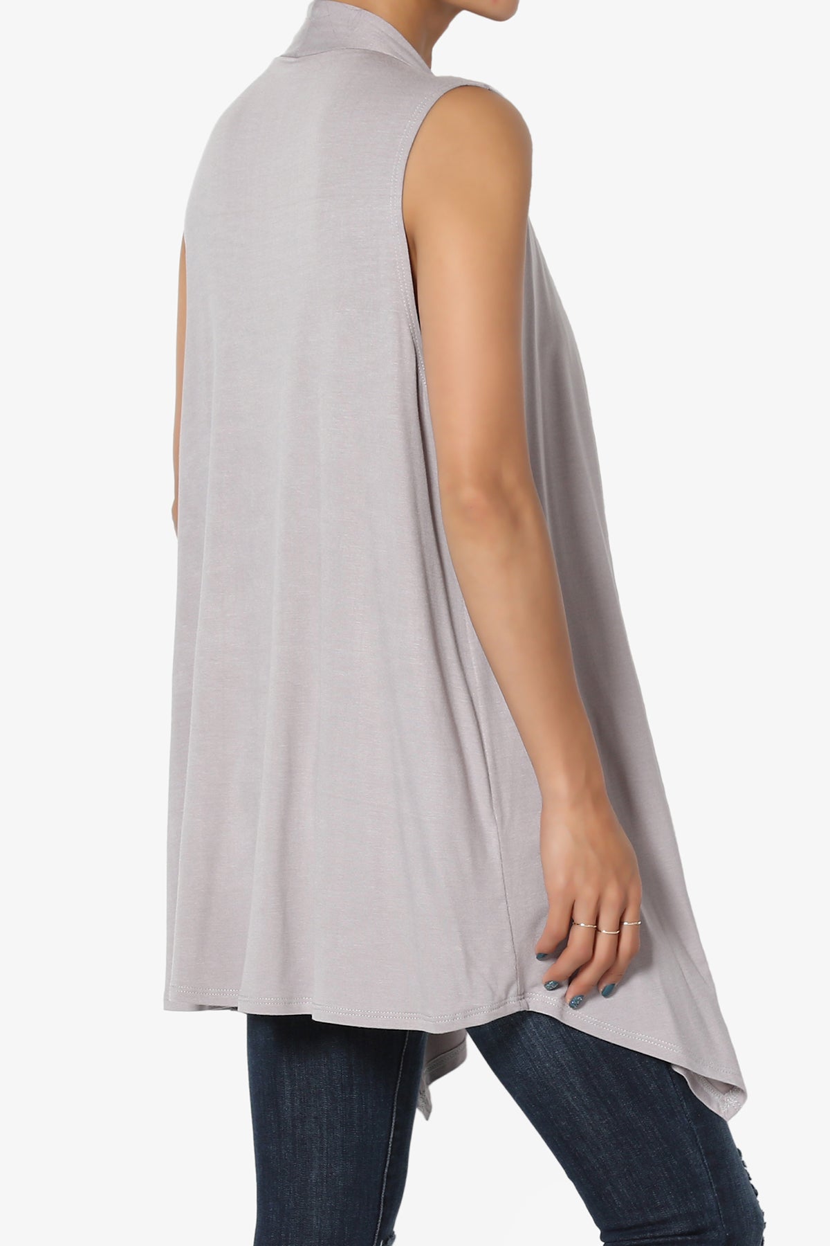 Danna Draped Jersey Vest GREY_4