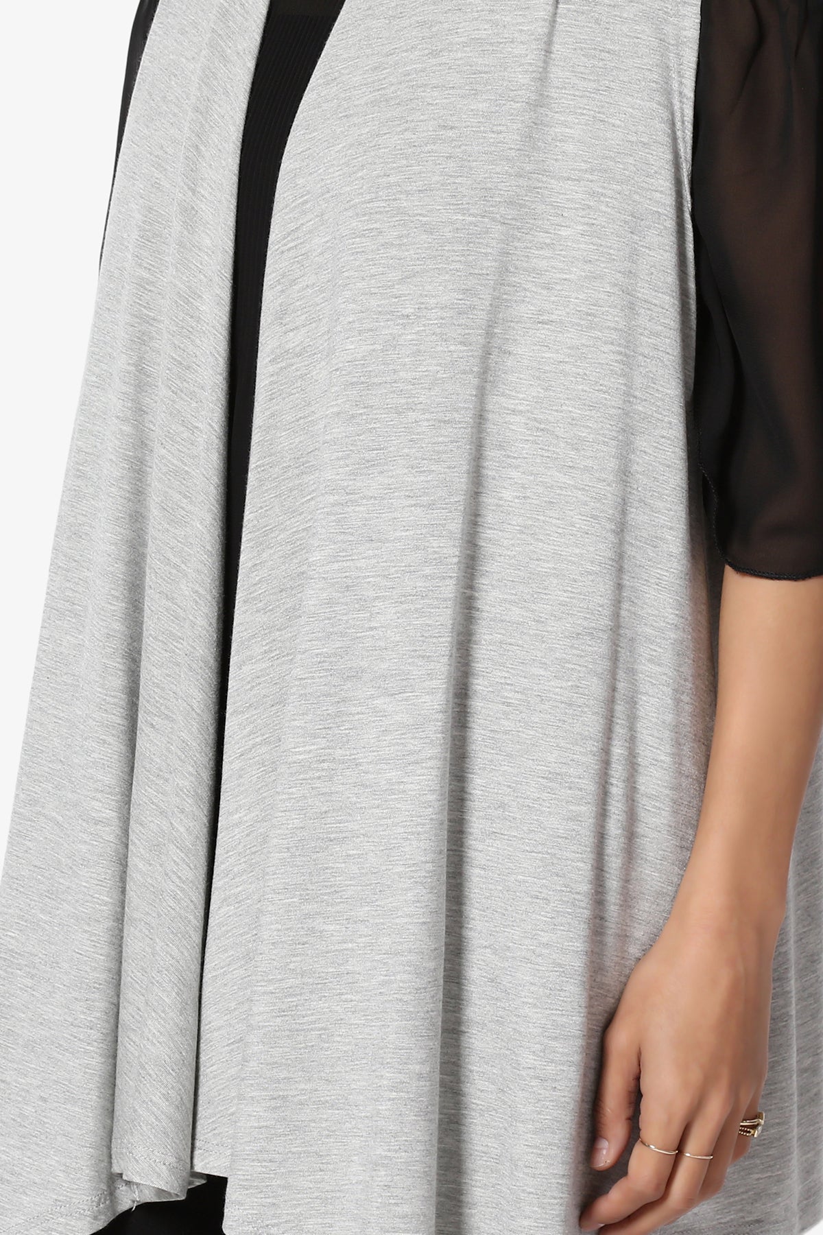 Danna Draped Jersey Vest HEATHER GREY_5