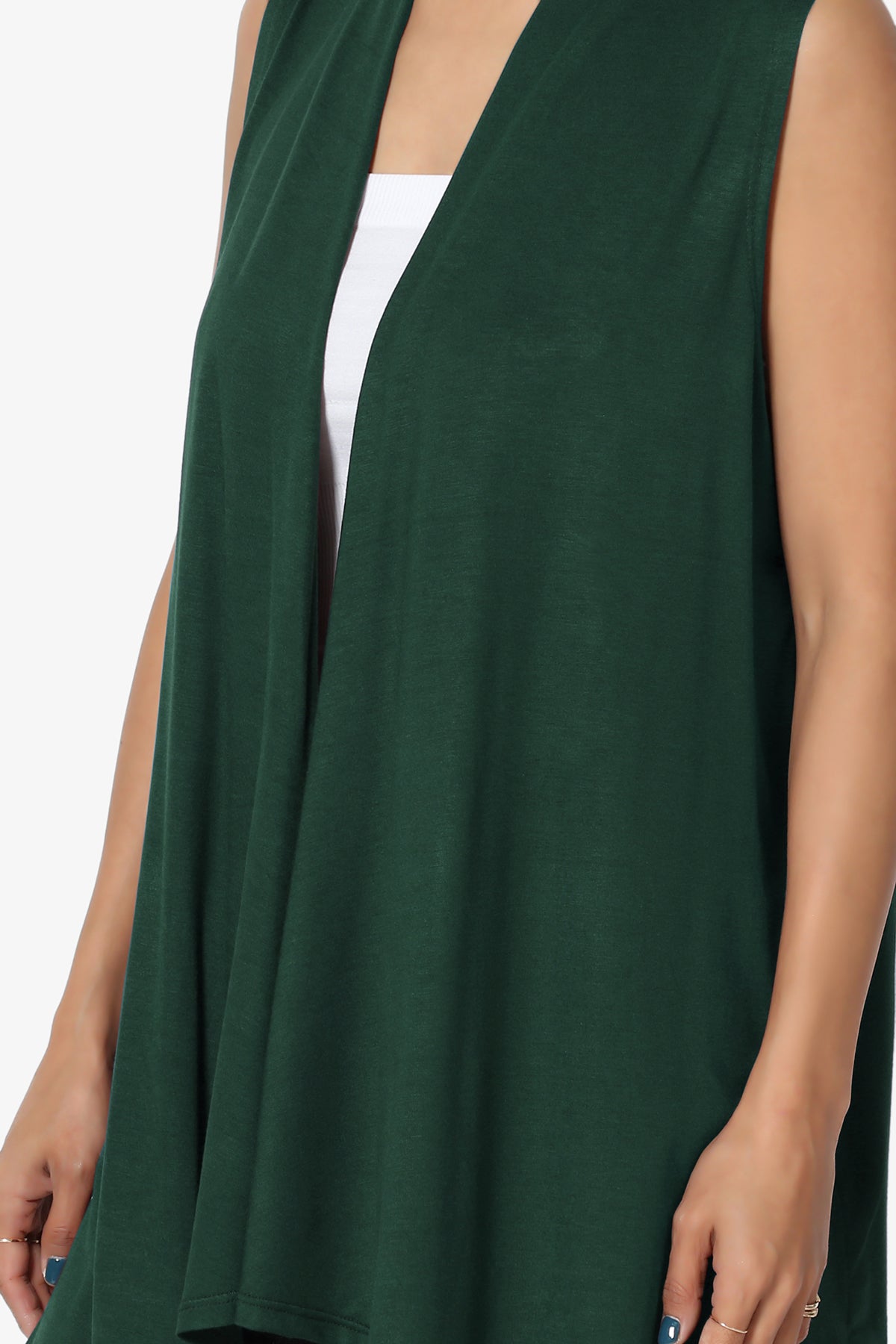 Danna Draped Jersey Vest HUNTER GREEN_5