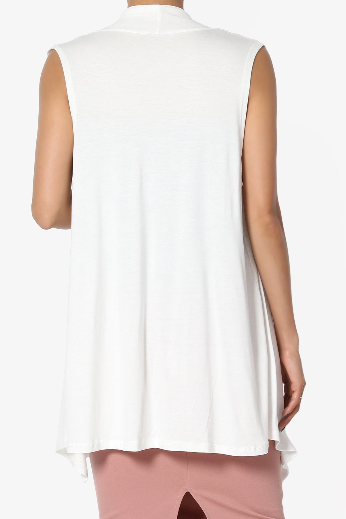 Danna Draped Jersey Vest IVORY_2
