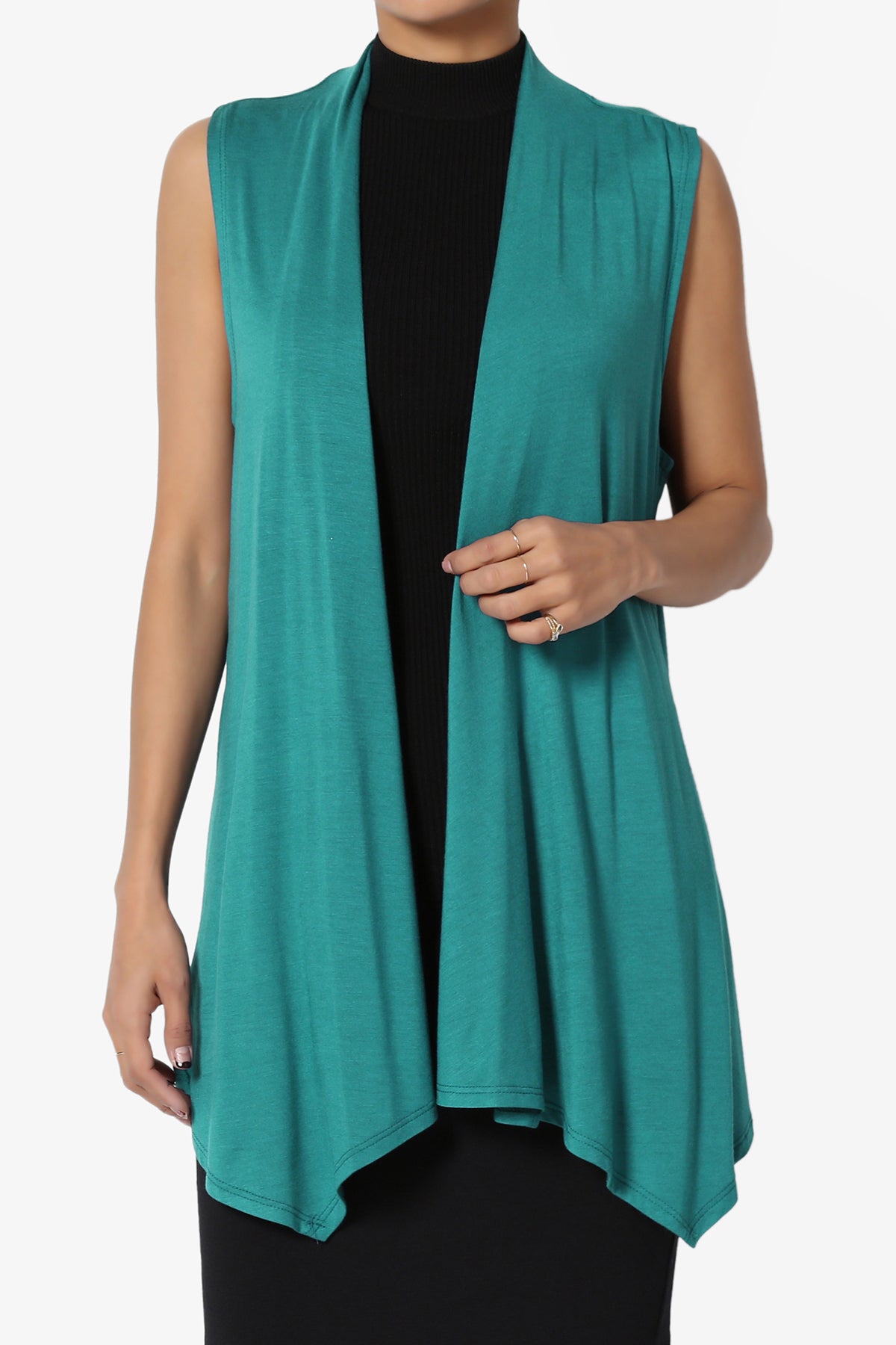 Danna Draped Jersey Vest JADE_1