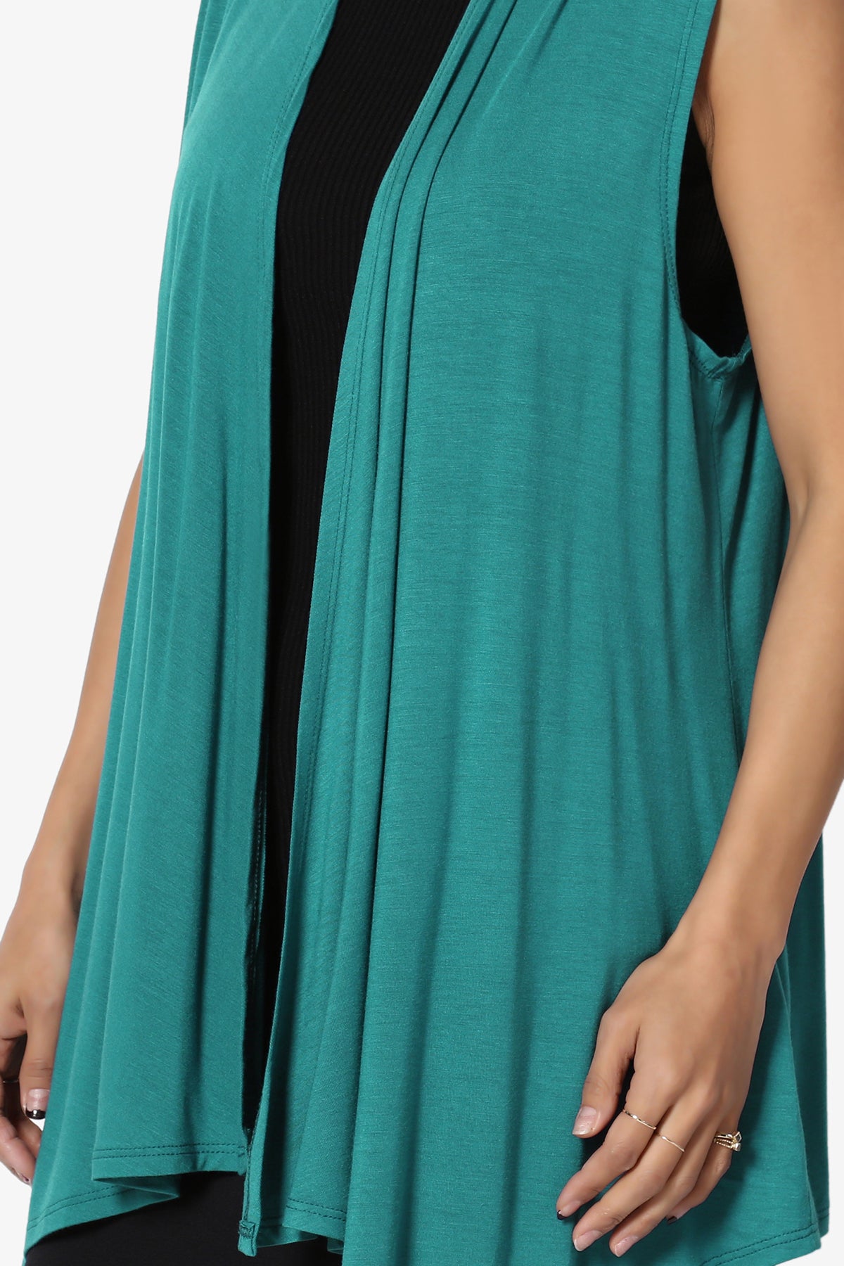 Danna Draped Jersey Vest JADE_5
