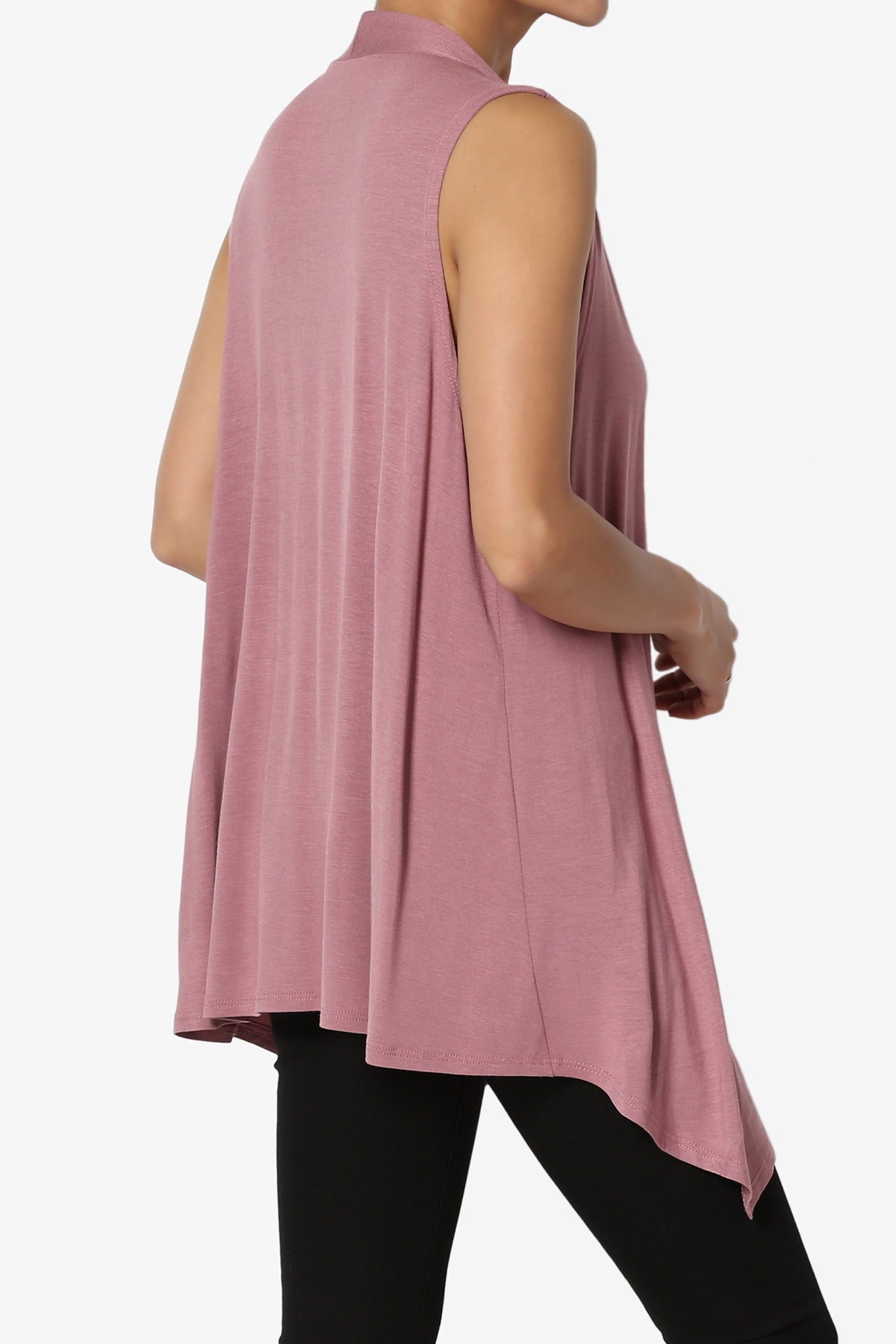 Danna Draped Jersey Vest MAUVE_4