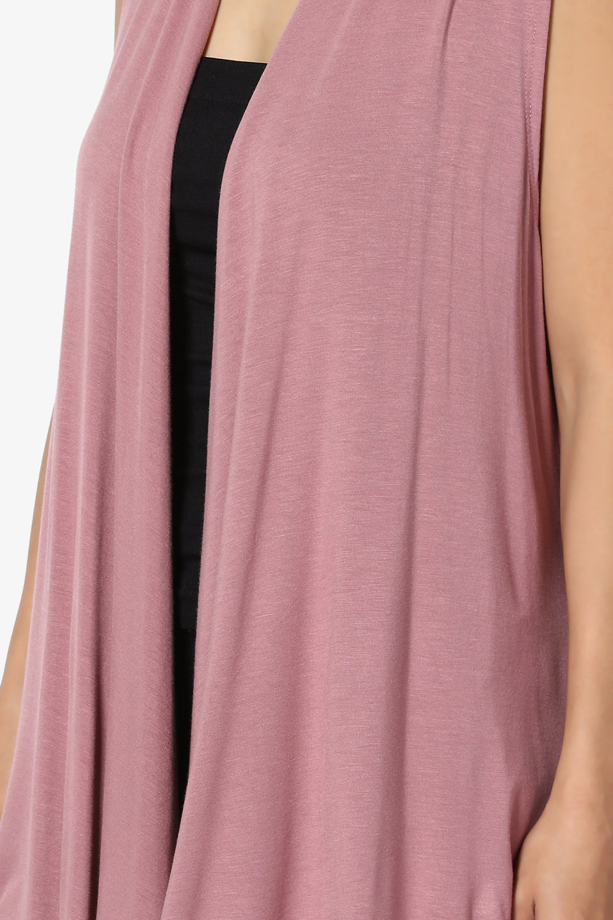 Danna Draped Jersey Vest MAUVE_5