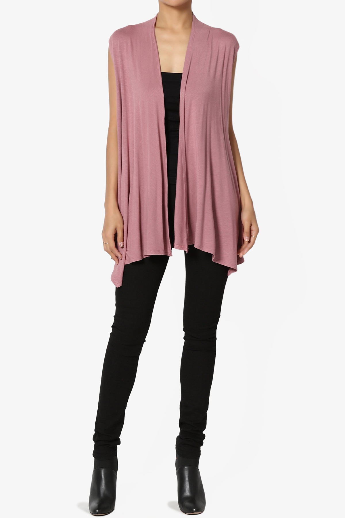 Danna Draped Jersey Vest MAUVE_6