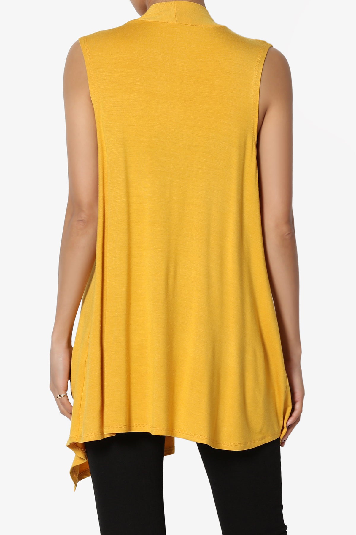 Danna Draped Jersey Vest MUSTARD_2