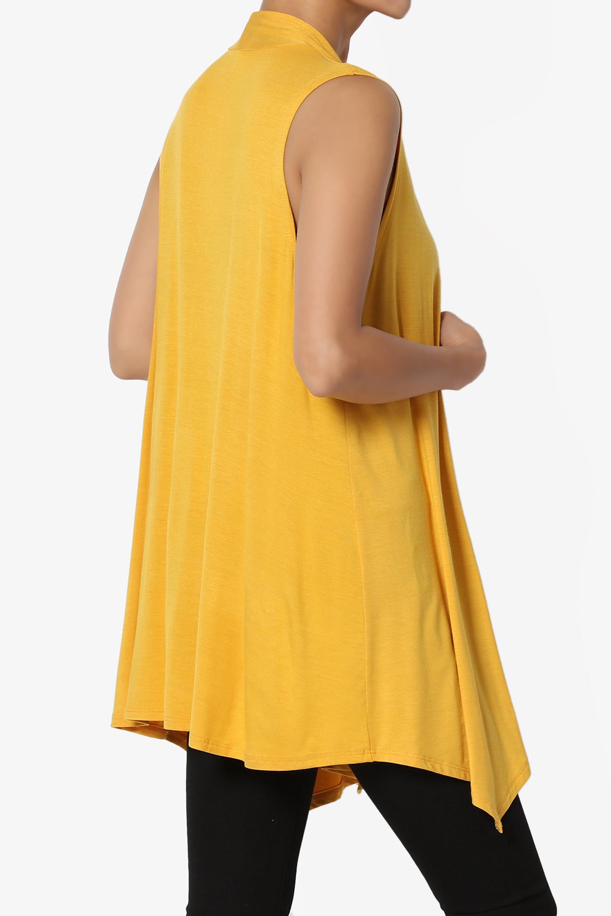 Danna Draped Jersey Vest MUSTARD_4