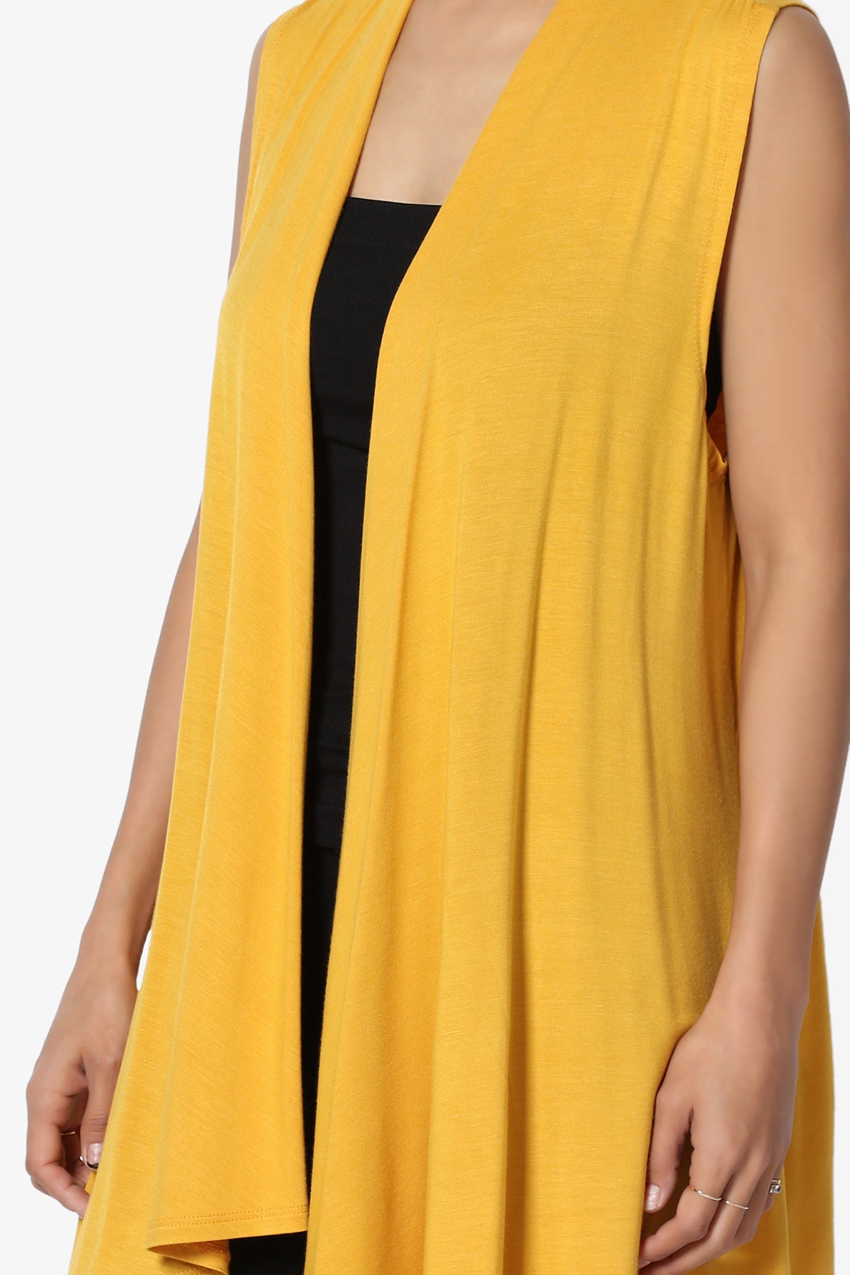 Danna Draped Jersey Vest MUSTARD_5