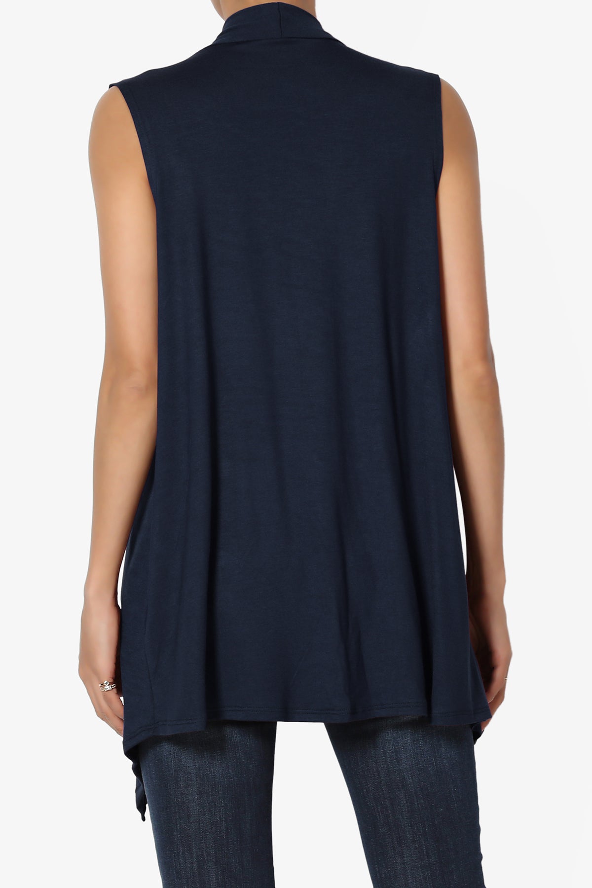 Danna Draped Jersey Vest NAVY_2