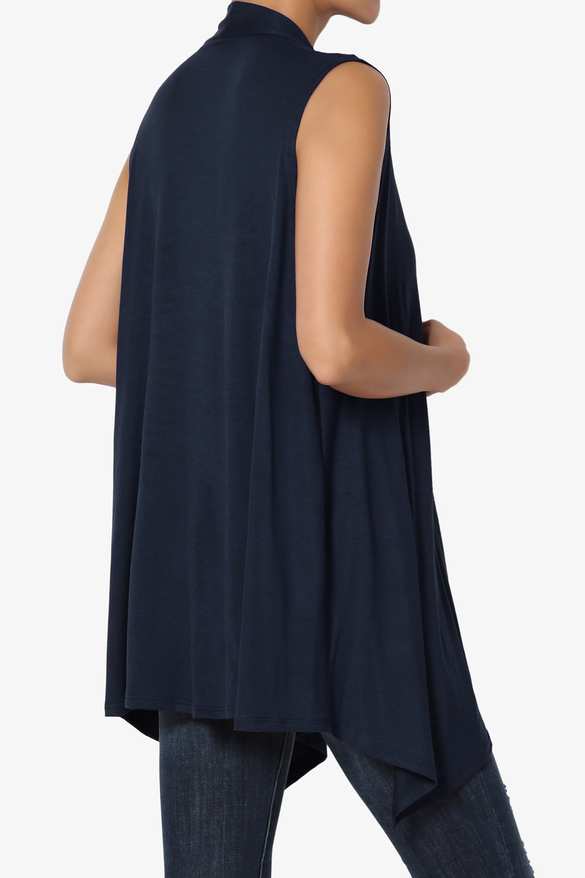 Danna Draped Jersey Vest NAVY_4