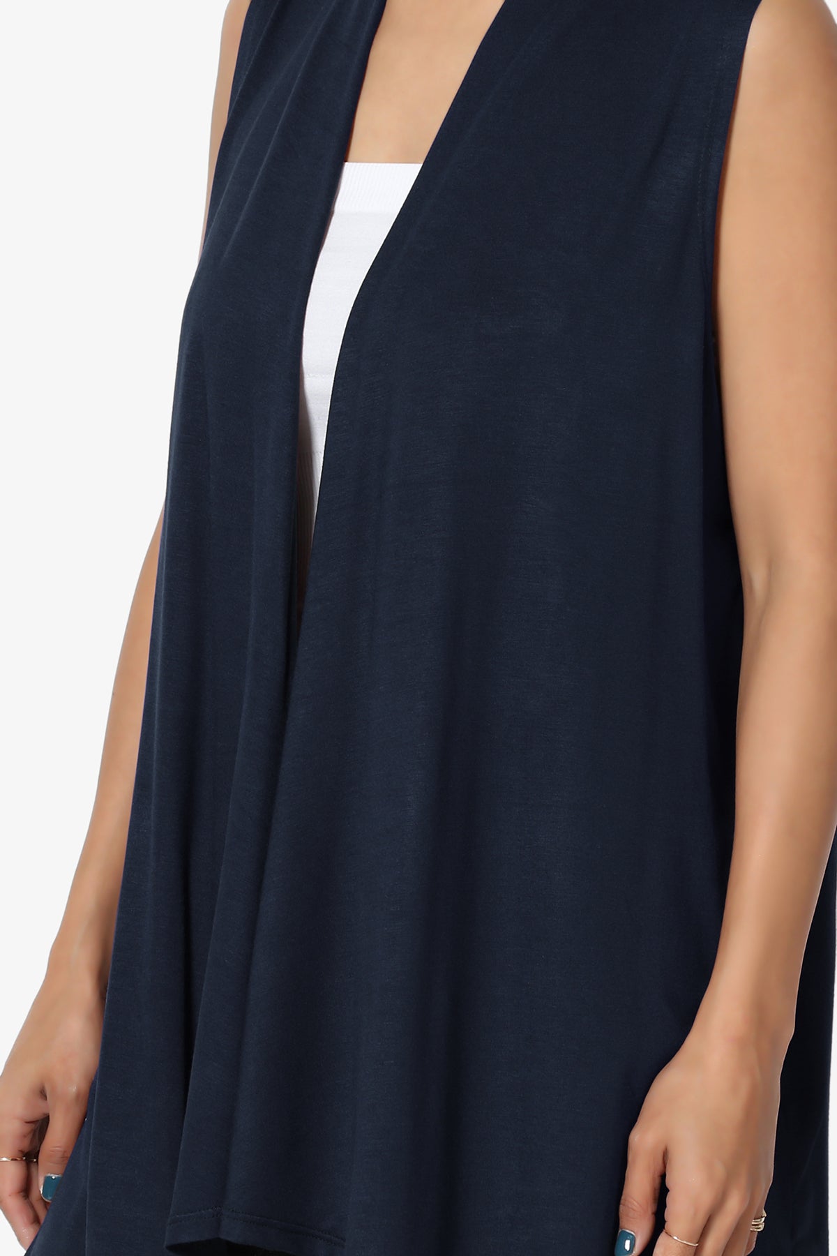 Danna Draped Jersey Vest NAVY_5