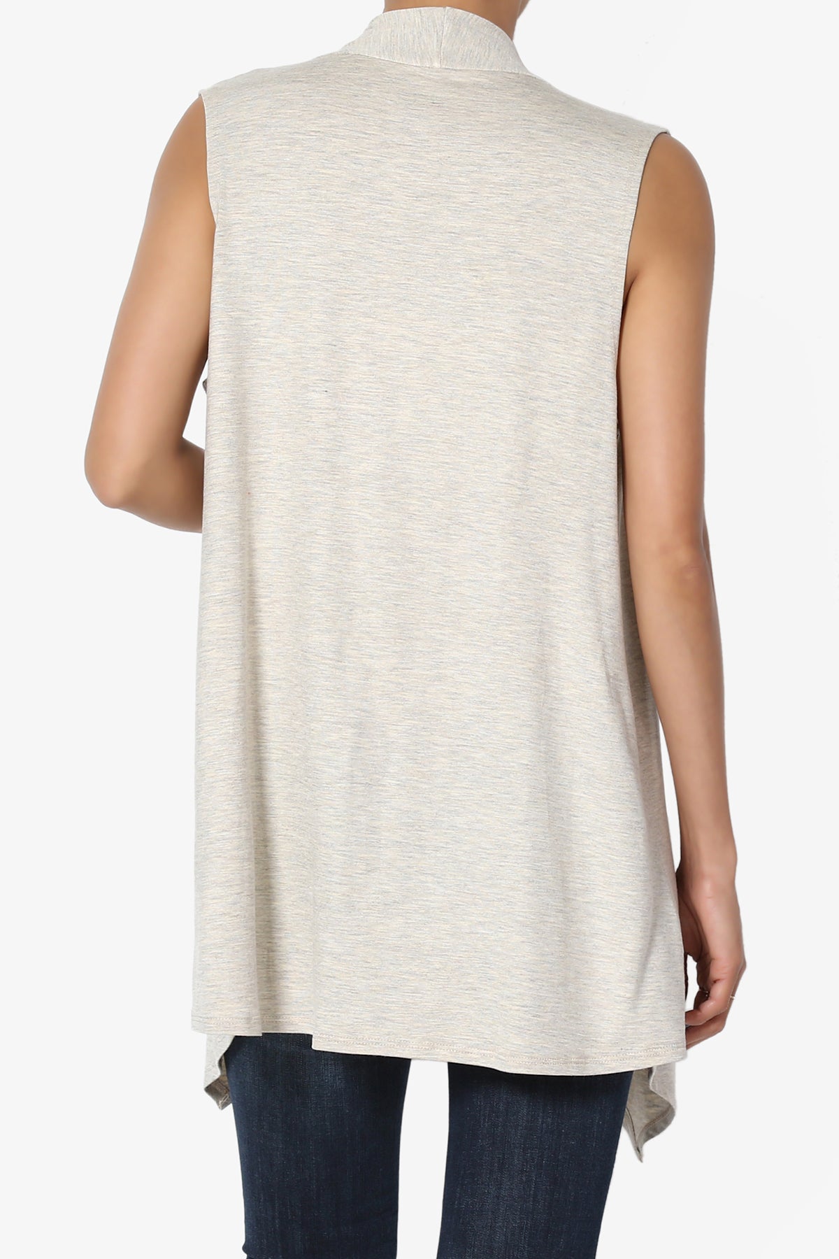 Danna Draped Jersey Vest OATMEAL_2