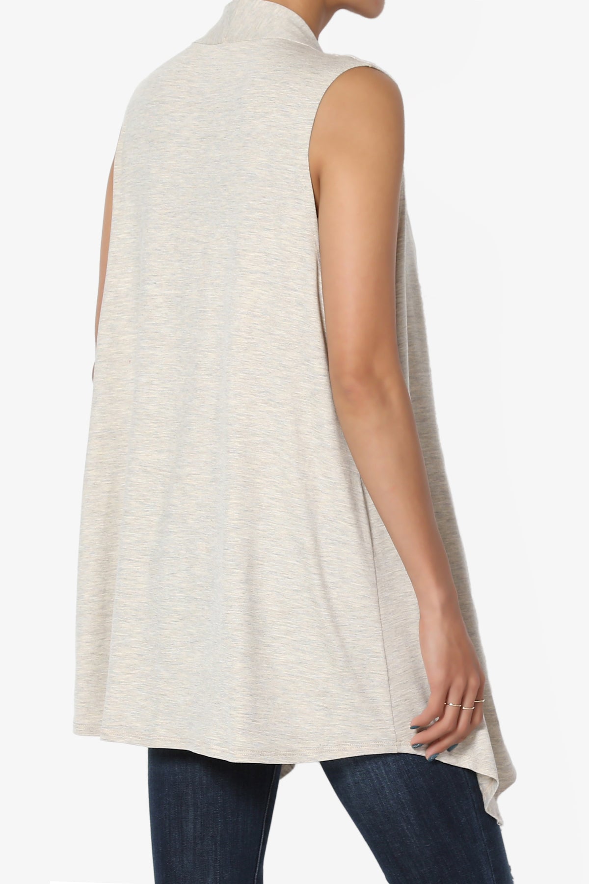 Danna Draped Jersey Vest OATMEAL_4