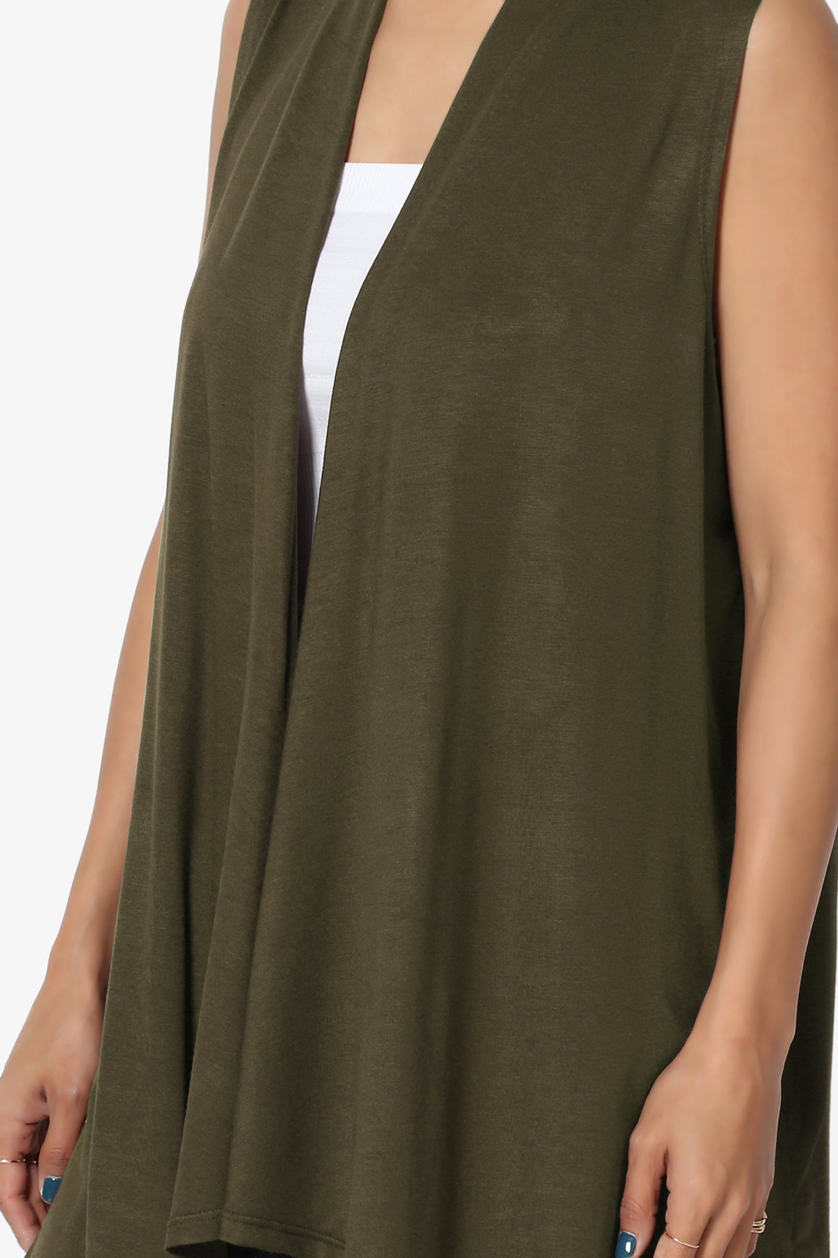 Danna Draped Jersey Vest OLIVE_5