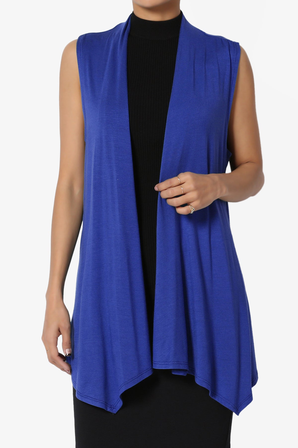 Danna Draped Jersey Vest ROYAL BLUE_1