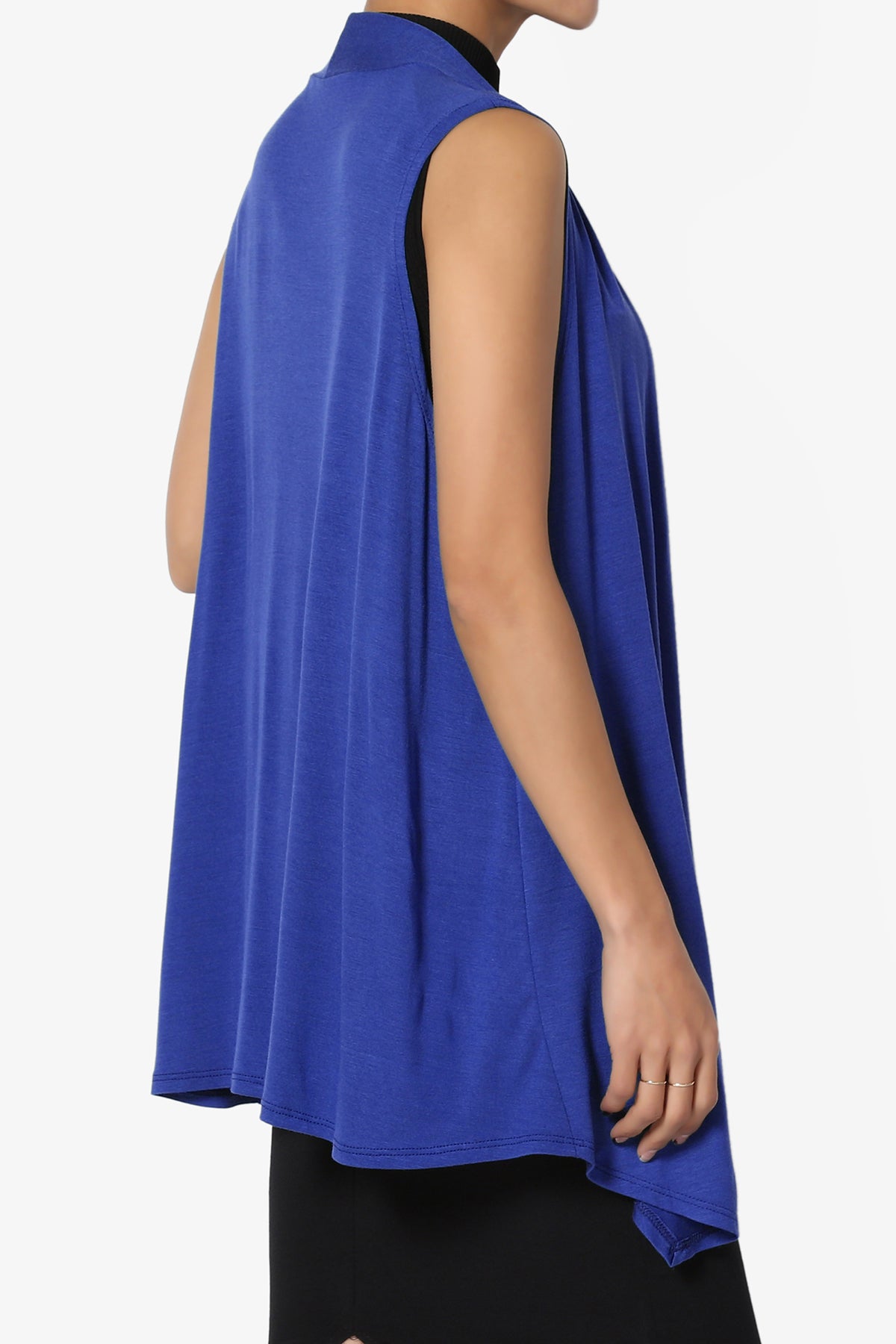 Danna Draped Jersey Vest ROYAL BLUE_4